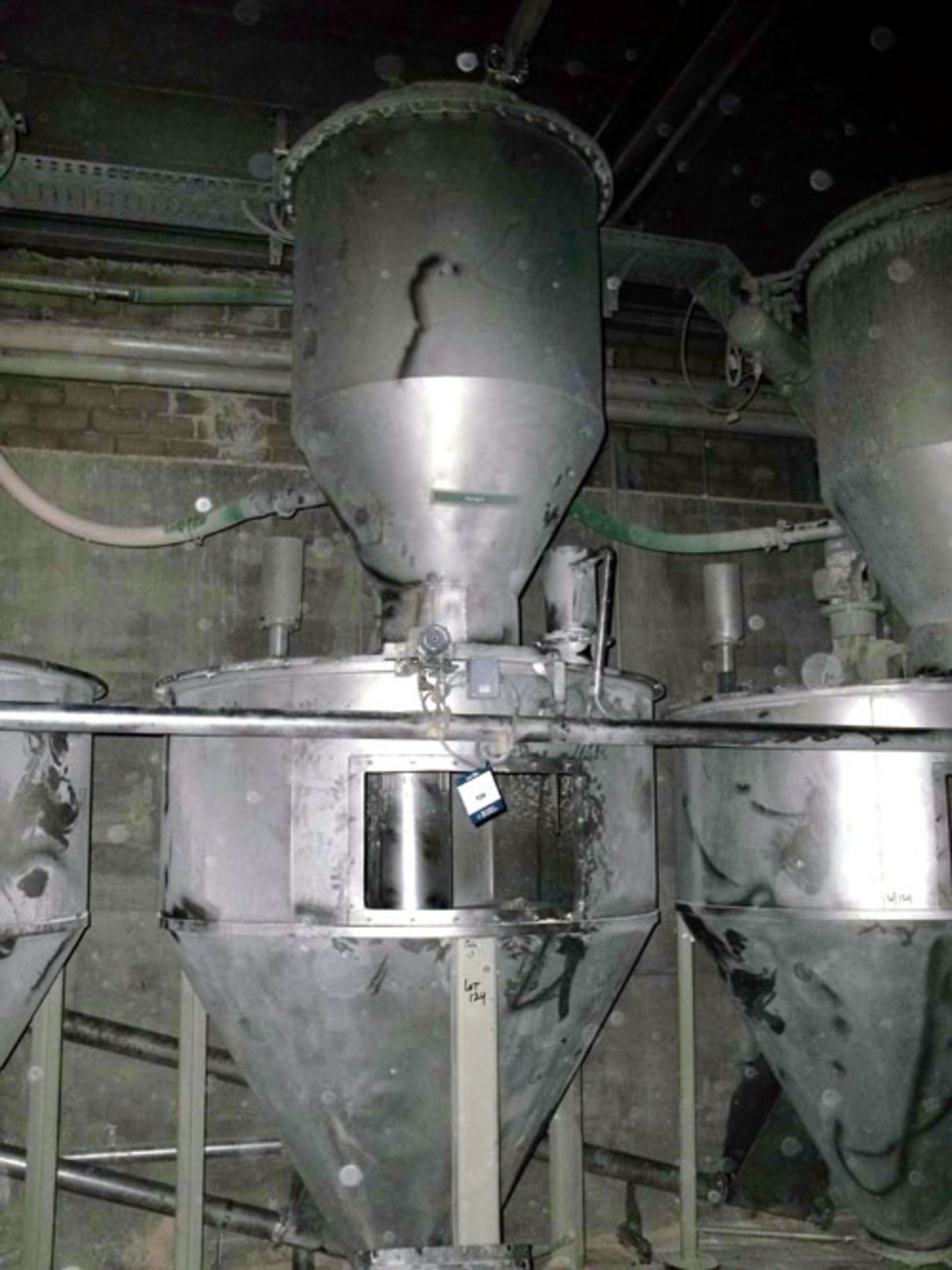 Powder System Consisting Of: (3) Stainless steel agitated hoppers with top mounted receivers and (3) - Image 3 of 5