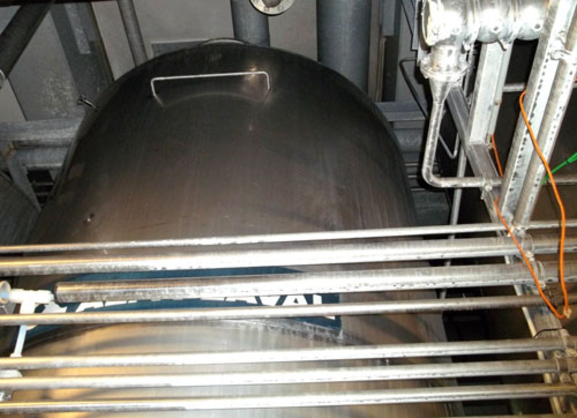 Alfa-Laval Tank, 10000 Liter (2641 Gallon), Type TV, Stainless Steel, Vertical. Coned bottom. - Image 2 of 4