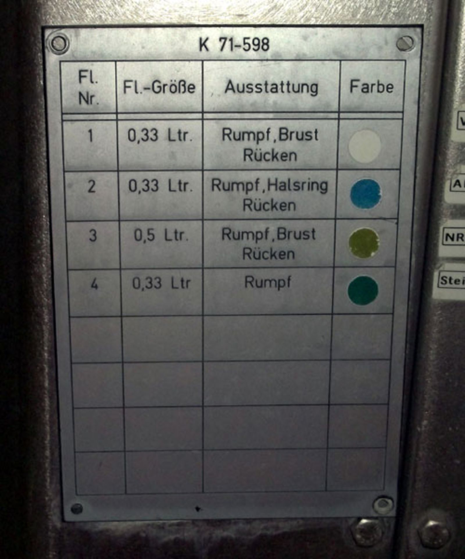 Krones Rotary Labeler, type Topmatic L-R, Max capacity 60000 returnable beer bottles 33 cl and 50 - Image 7 of 8