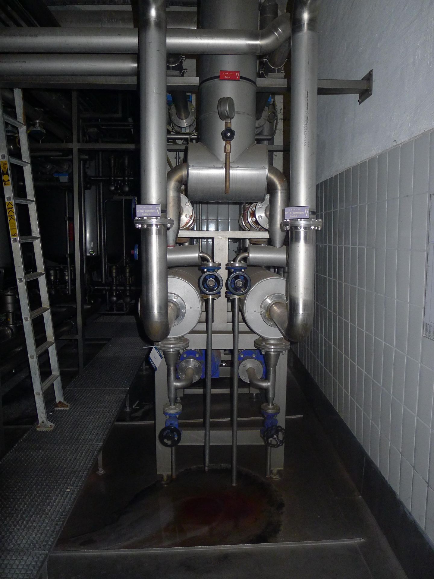 P. Harloff stainless steel double heat exchanger, Approx. 9 m2. Frame mounted - Image 3 of 4