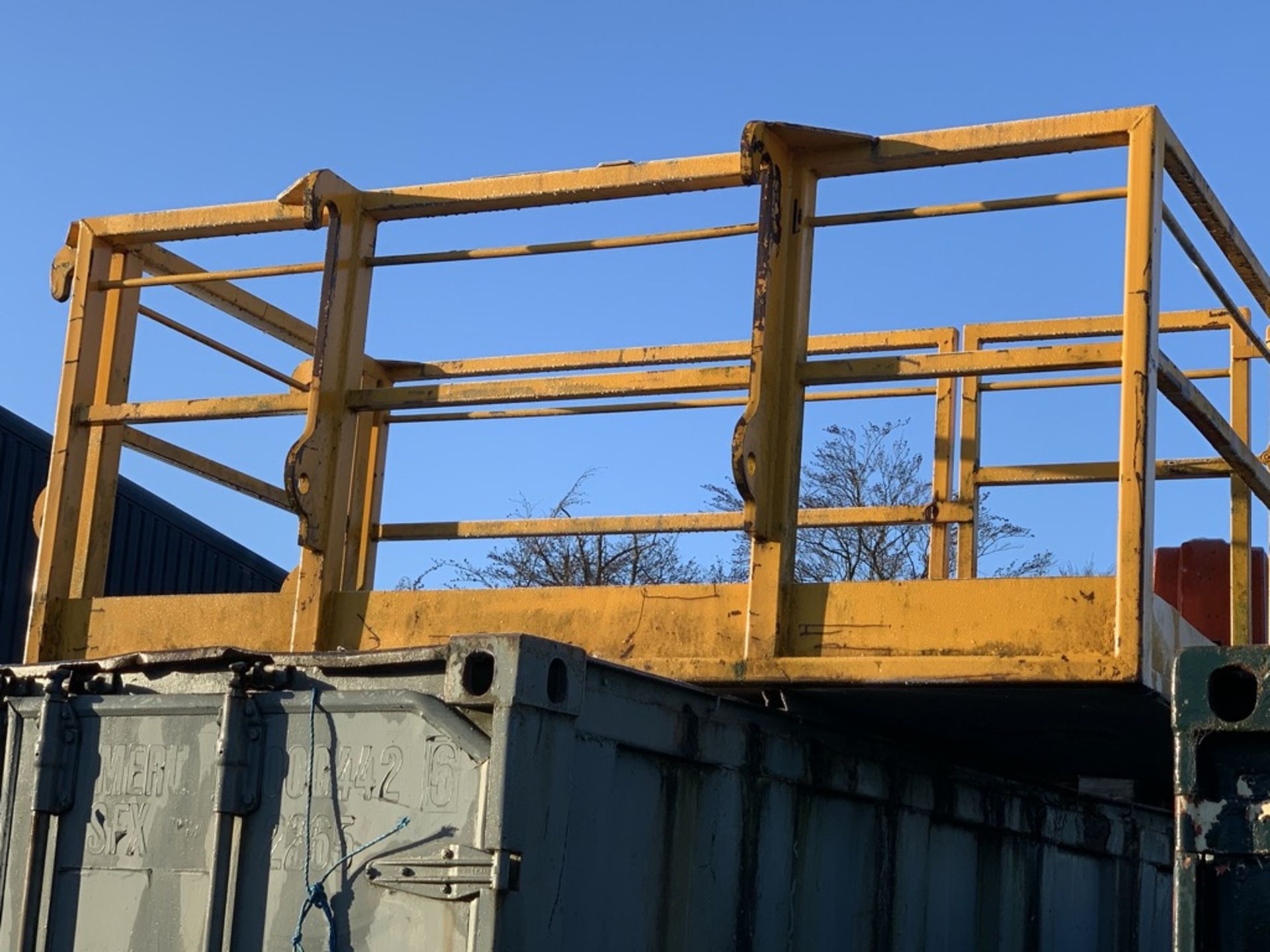 JCB Telehandler man riding basket