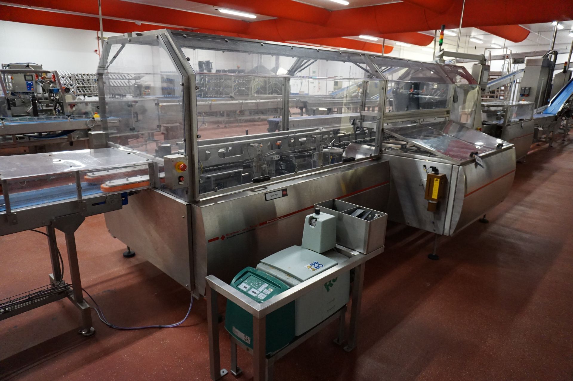 Bradman Lake Packaging Station Comprising: motorised decline belt conveyor, Approx 8m with WMH