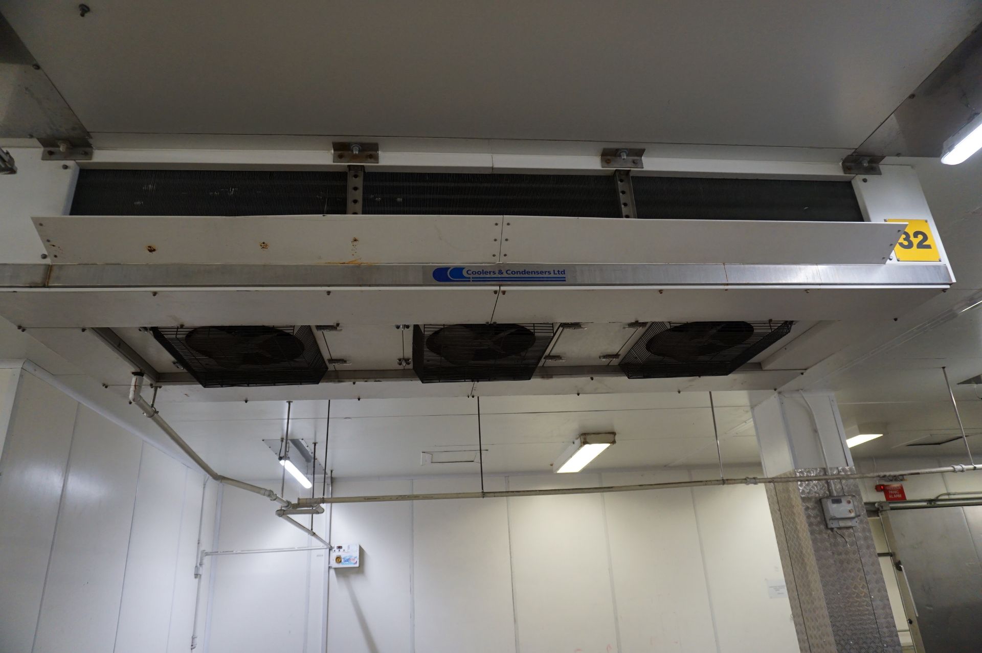 Coolers & Condensers, triple fan chiller unit (Lift out charge to bring unit to ground: £150)