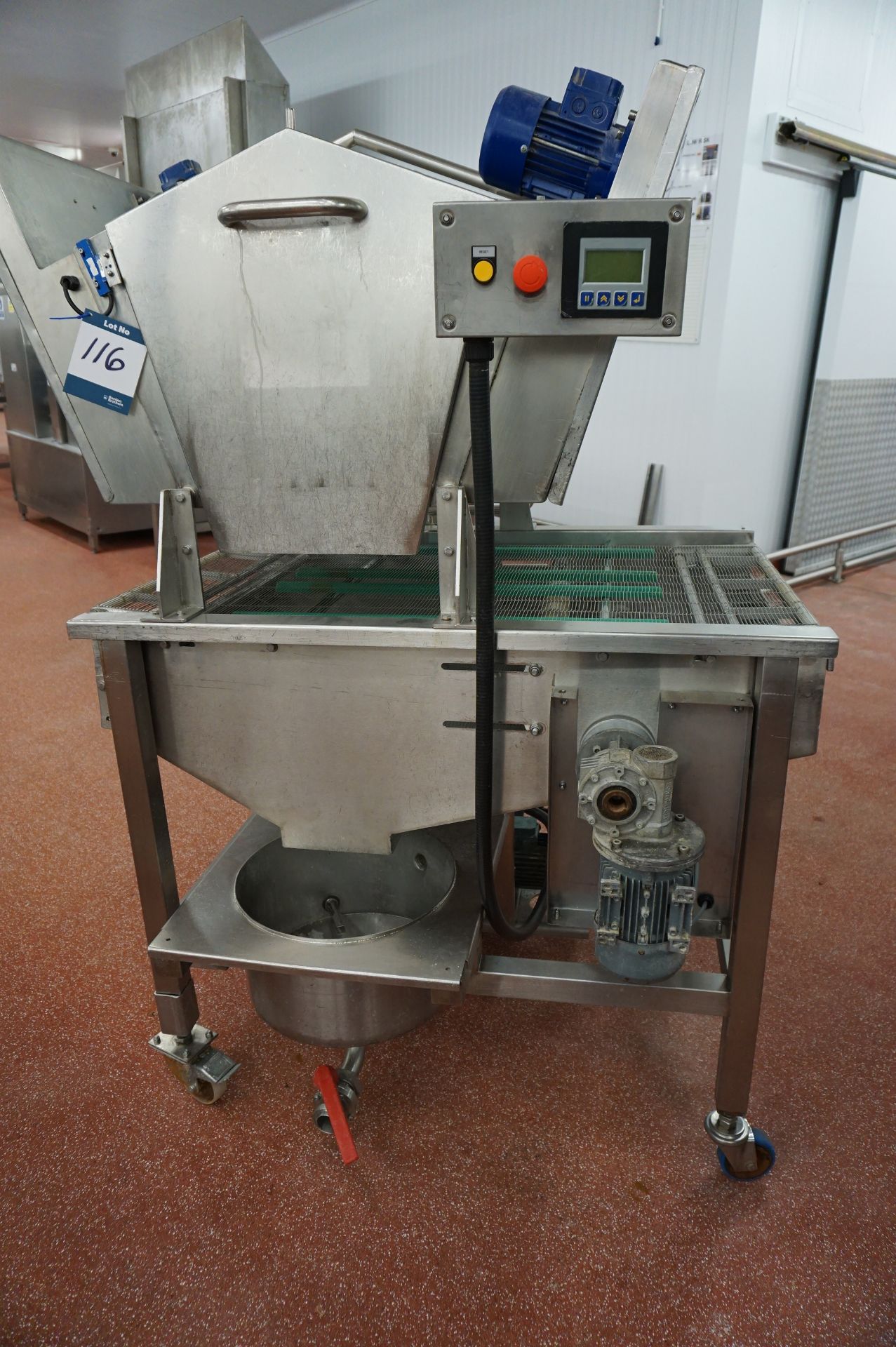 Spray-on-Technology, mobile glazing machine with through feed mesh conveyor, width: 650mm with