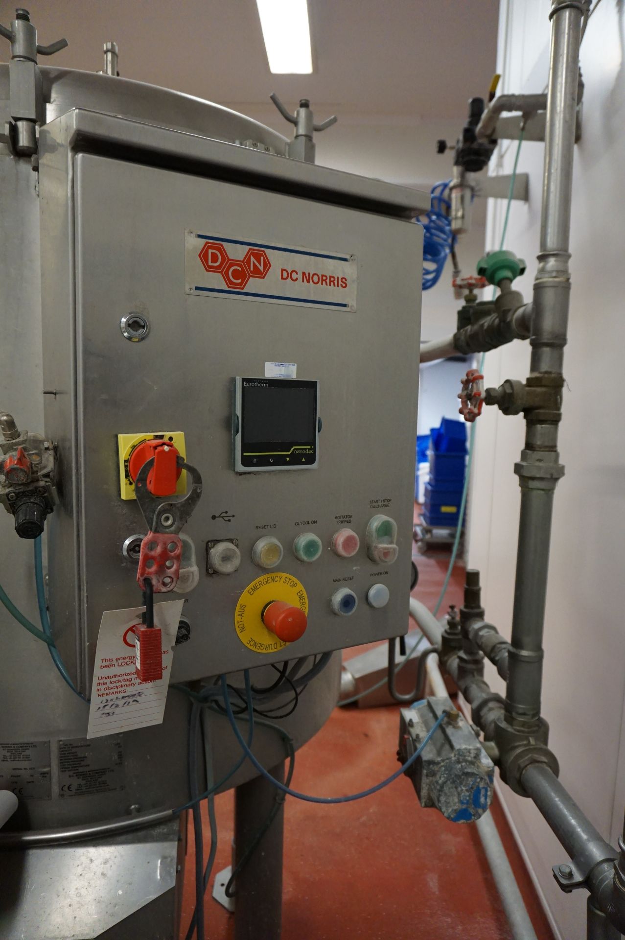 DC Norris, Model: DA 300, 300L pressurised glycol cooling vat, Serial No. N2719 (2012) with - Image 4 of 8