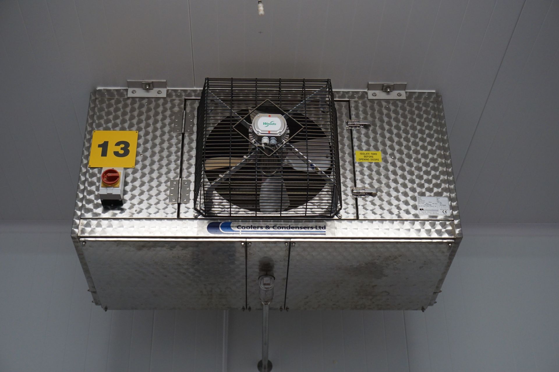 Coolers & Condensers, stainless steel single fan chiller unit (2005) Max: 100'c Min: -50'c (Lift out