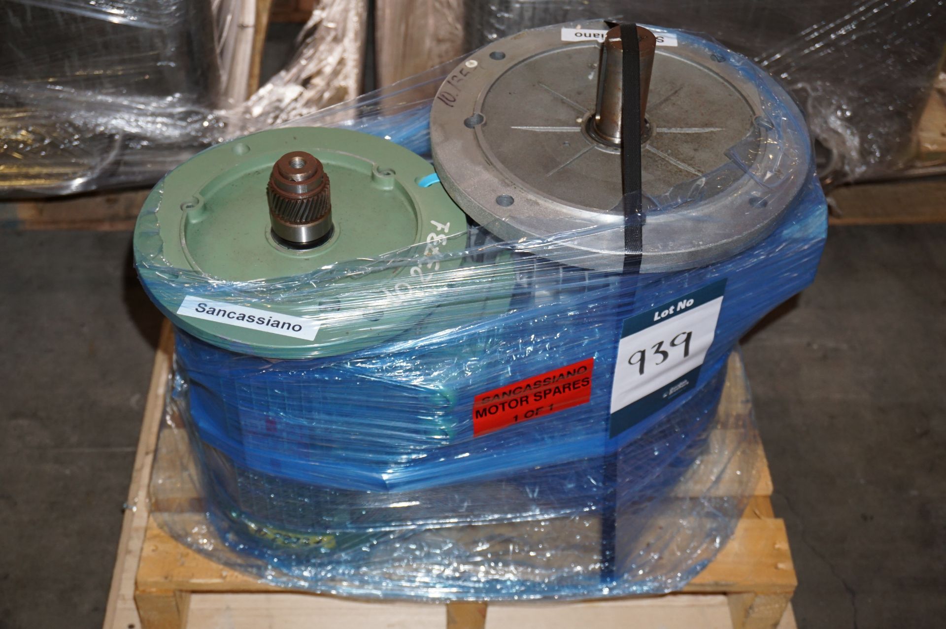 Pallet containing 2 x Scancassiano motor spares, as lotted (please refer to photos for further