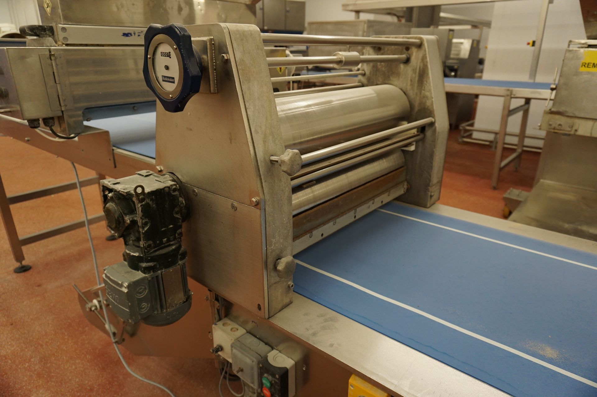 Universal Cake / Pastry Line (Approx: 11m) comprising: Rademaker single roll extruder; motorised - Image 4 of 9