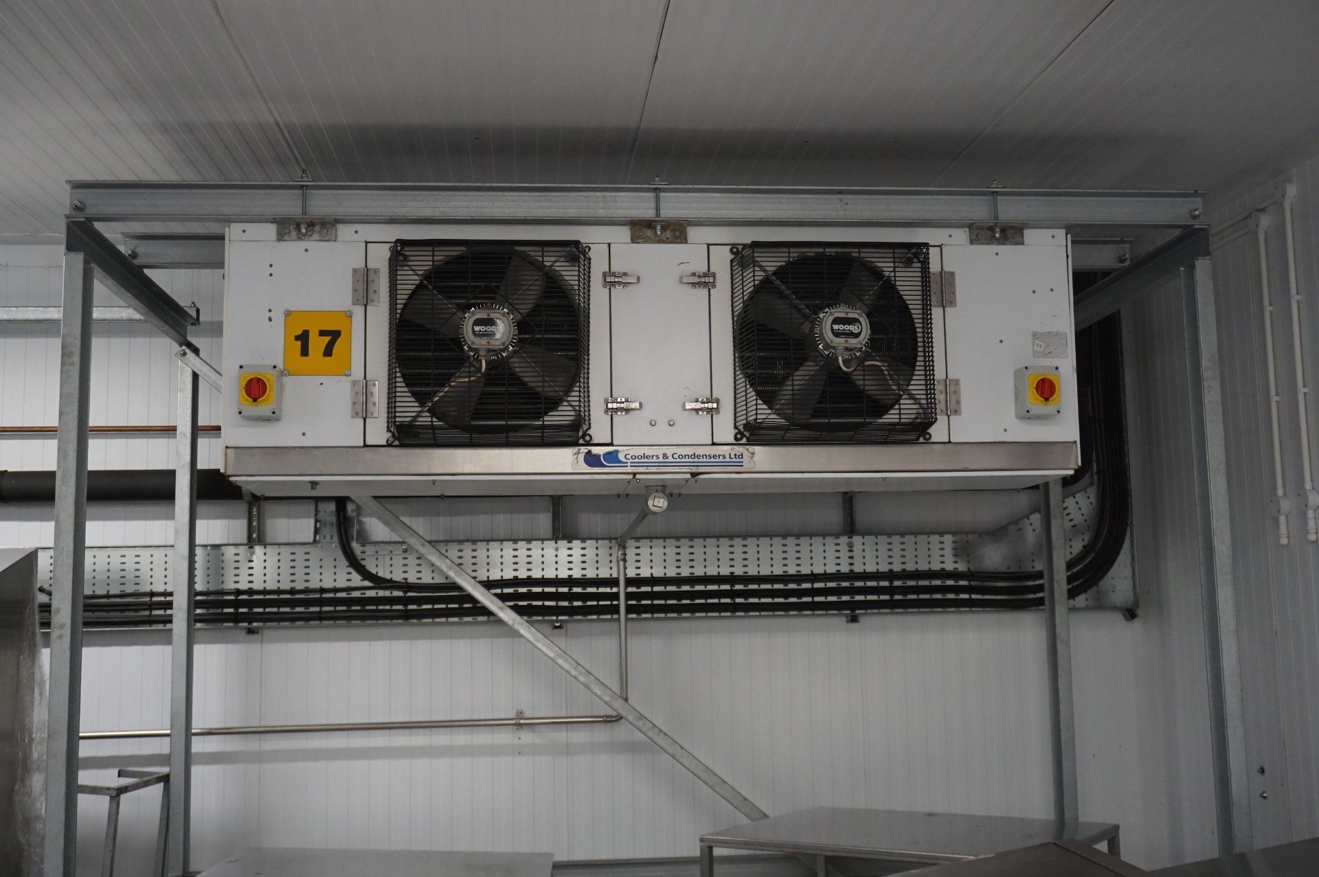 Coolers & Condensers, Model: CA10, twin fan chiller unit with support frame (Lift out charge to