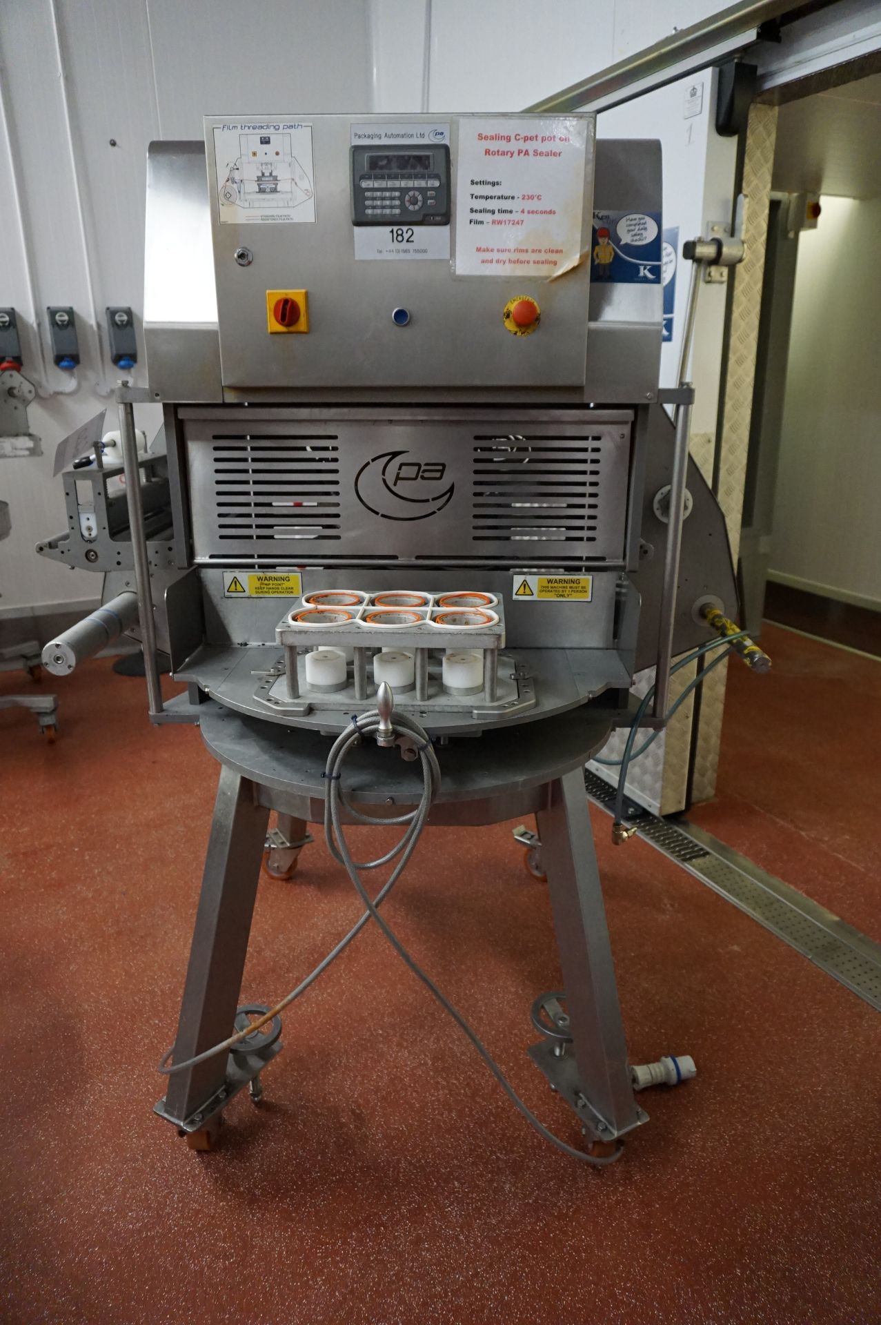 Packaging Automation Limited, mobile 6 pot sealing machine, Serial No. 170518214945 (tooling for