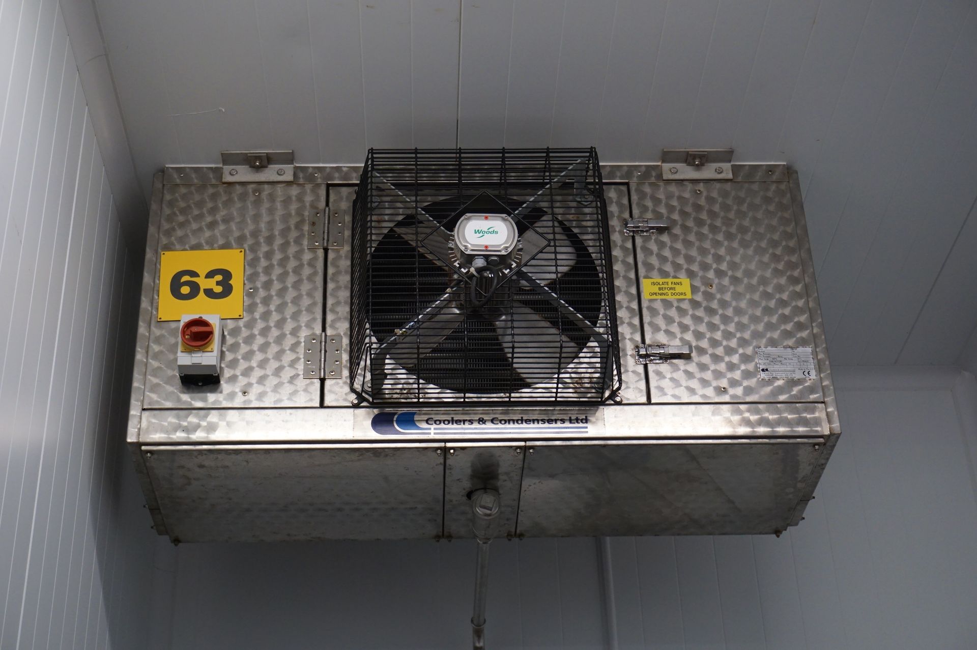 Coolers & Condensers, stainless steel single fan chiller unit (2005) Max: 100'c Min: -50'c (Lift out