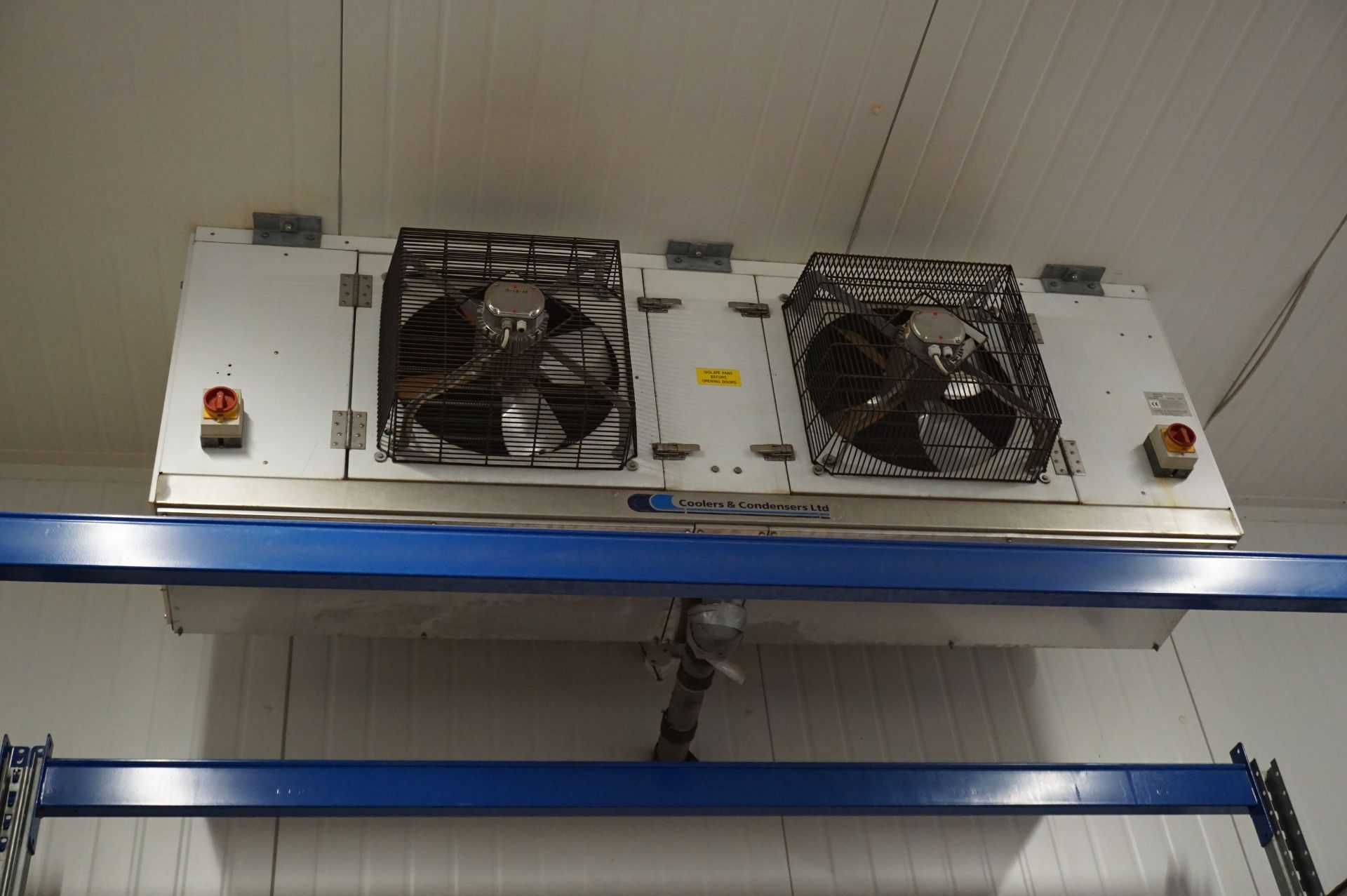 Coolers & Condensers, twin fan chiller unit (Lift out charge to bring unit to ground: £150)