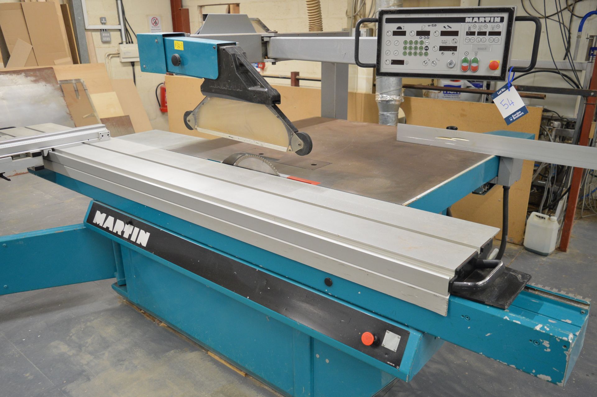 Martin T73 automatic sliding panel saw, Serial No. V429906 (2002), Saw Blade. Min 250mm / Max. - Image 2 of 7