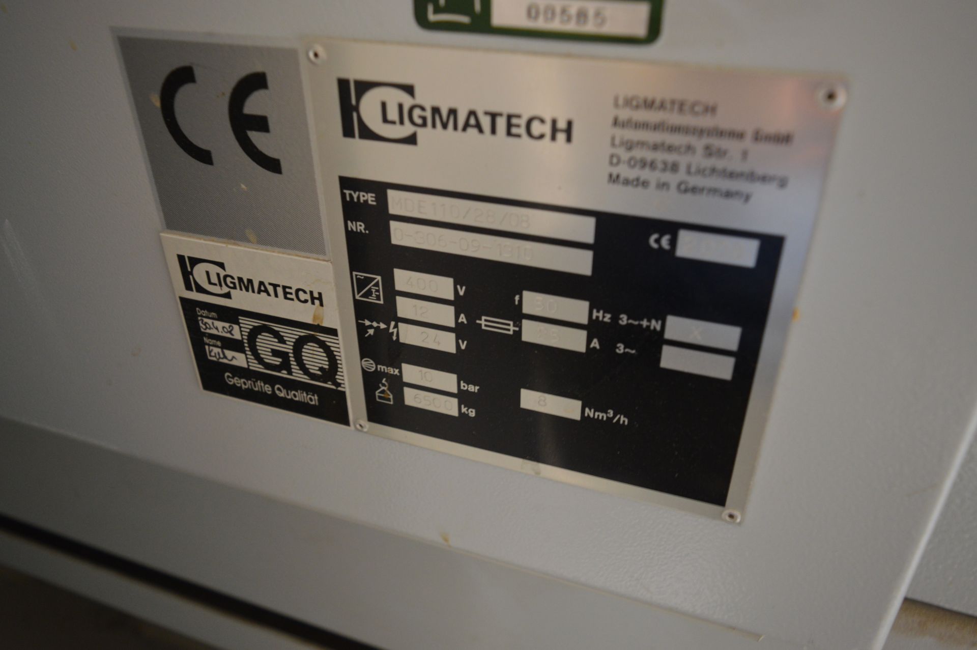 Ligmatech, Optimat MDE 110/28/08 CNC carcass clamping machine, Serial No. 0-306-09-1310 (2008) - Image 9 of 10