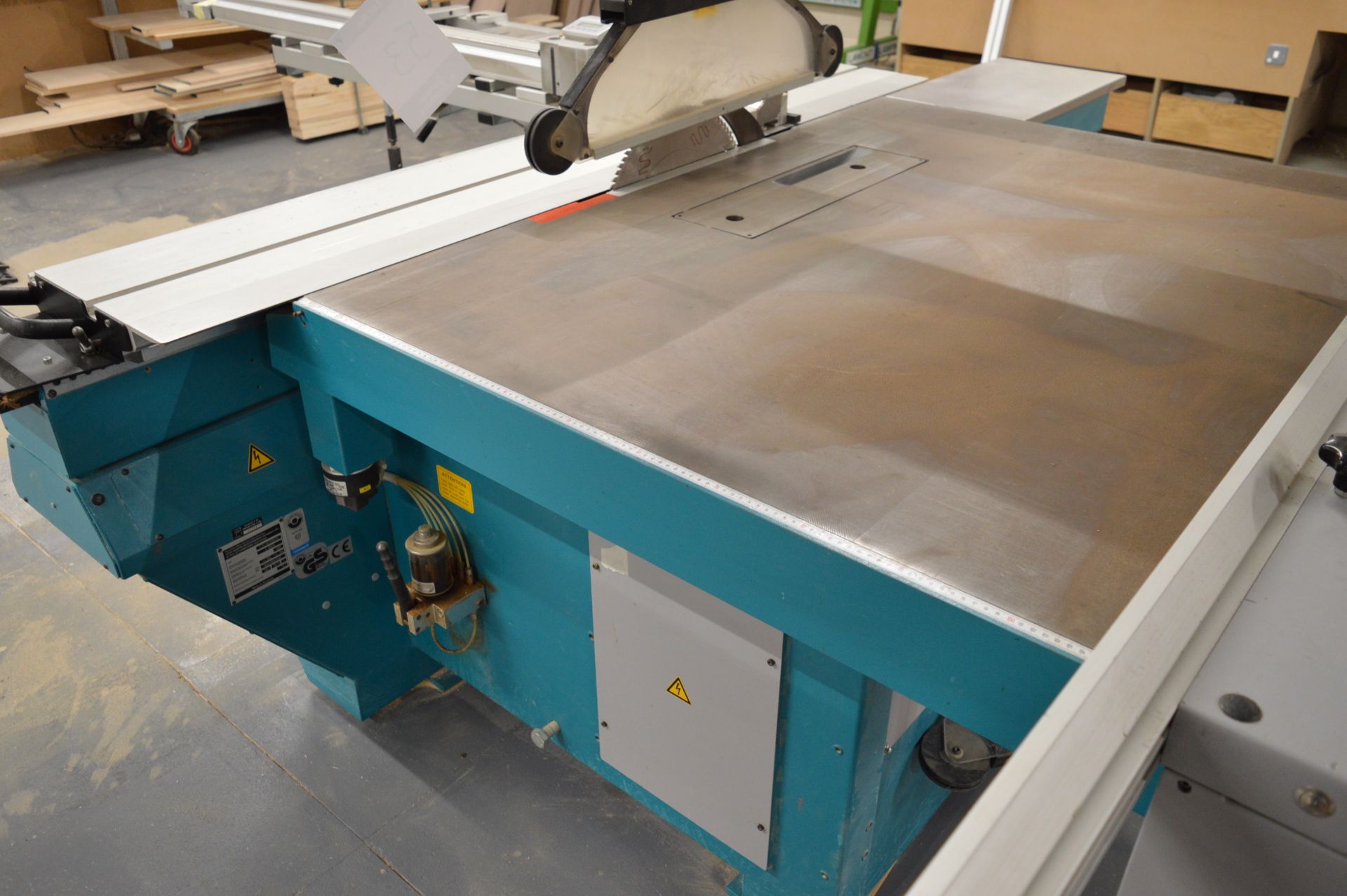 Martin T73 automatic sliding panel saw, Serial No. V459179 (2005), Saw Blade. Min 250mm / Max. - Image 6 of 8