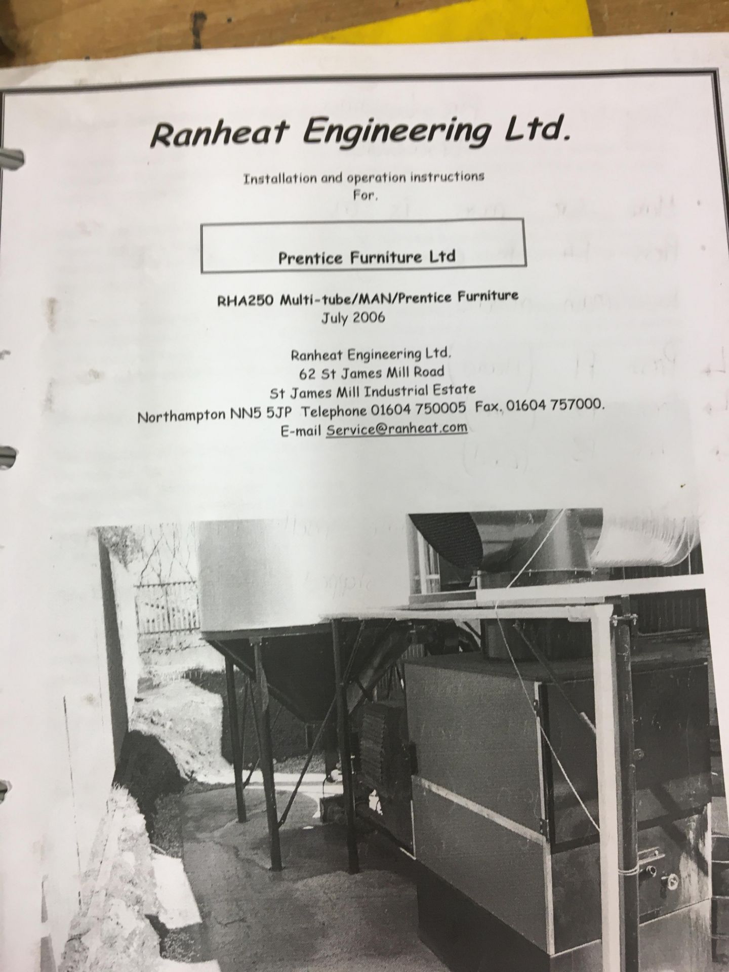 Ranheat Engineering RHA250 wood chip burner, enclosure size approx. 2,000mm x 1,400mm x (H) 2, - Image 5 of 5