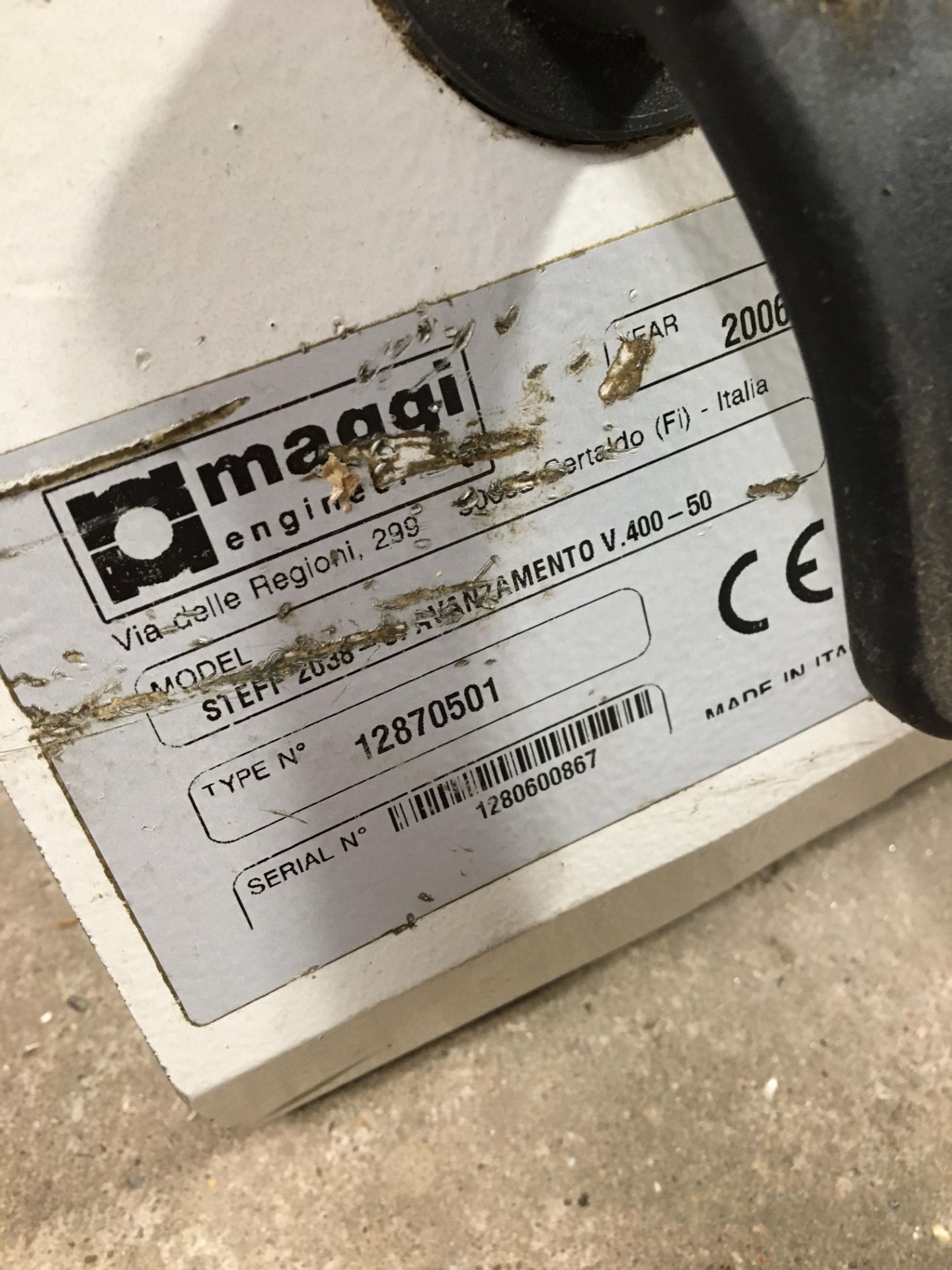 Maggi Steff 2038, Type: 12870501 automatic spindle moulder power-feeder, Serial No. 1280600867 ( - Image 2 of 2