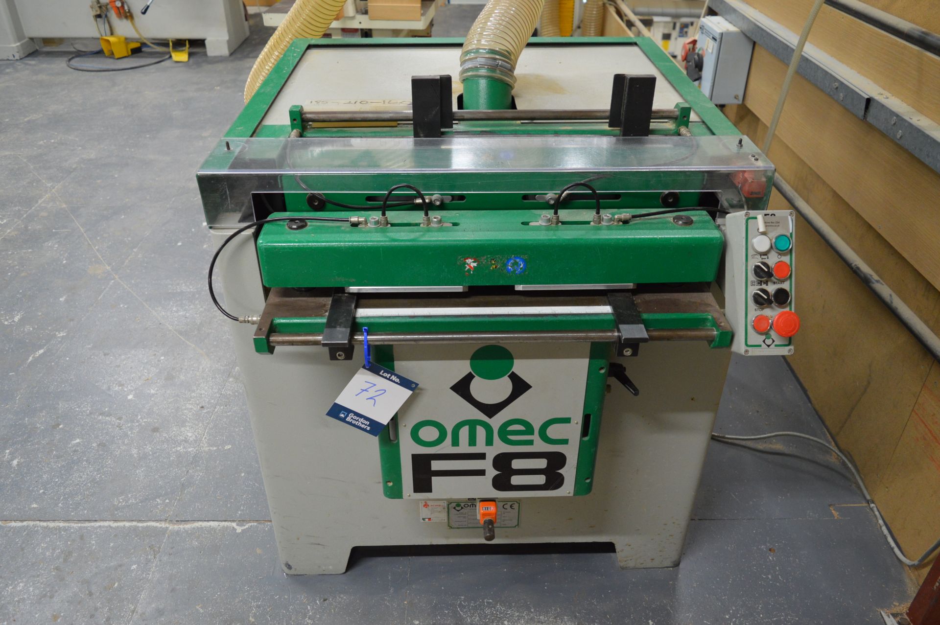 Omec F8 automatic spindle dovetailing machine, Serial No. 040189 (2004), (Ref: 234) (Location: Two