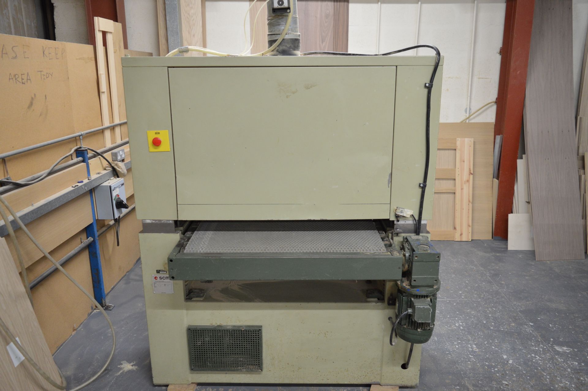 SCM, Type: Uno through-feed wide belt sander, Serial No. AE003480; Ref: 070331. Weight: 778kg; - Image 3 of 4