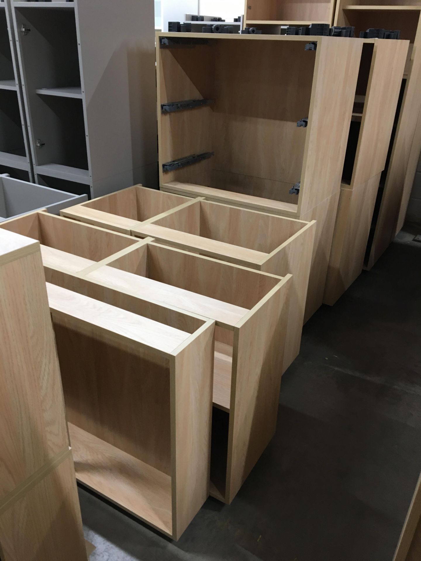 Quantity of Washed Oak carcass units comprising tall units all 555mm deep: 1x 1,970mm x 500mm larder - Image 3 of 4