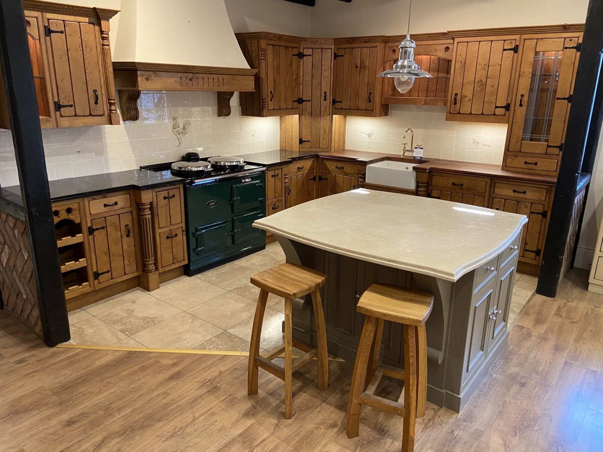 "Waterford" English country cottage style solid oak handmade ex-display kitchen with soft close - Image 2 of 9