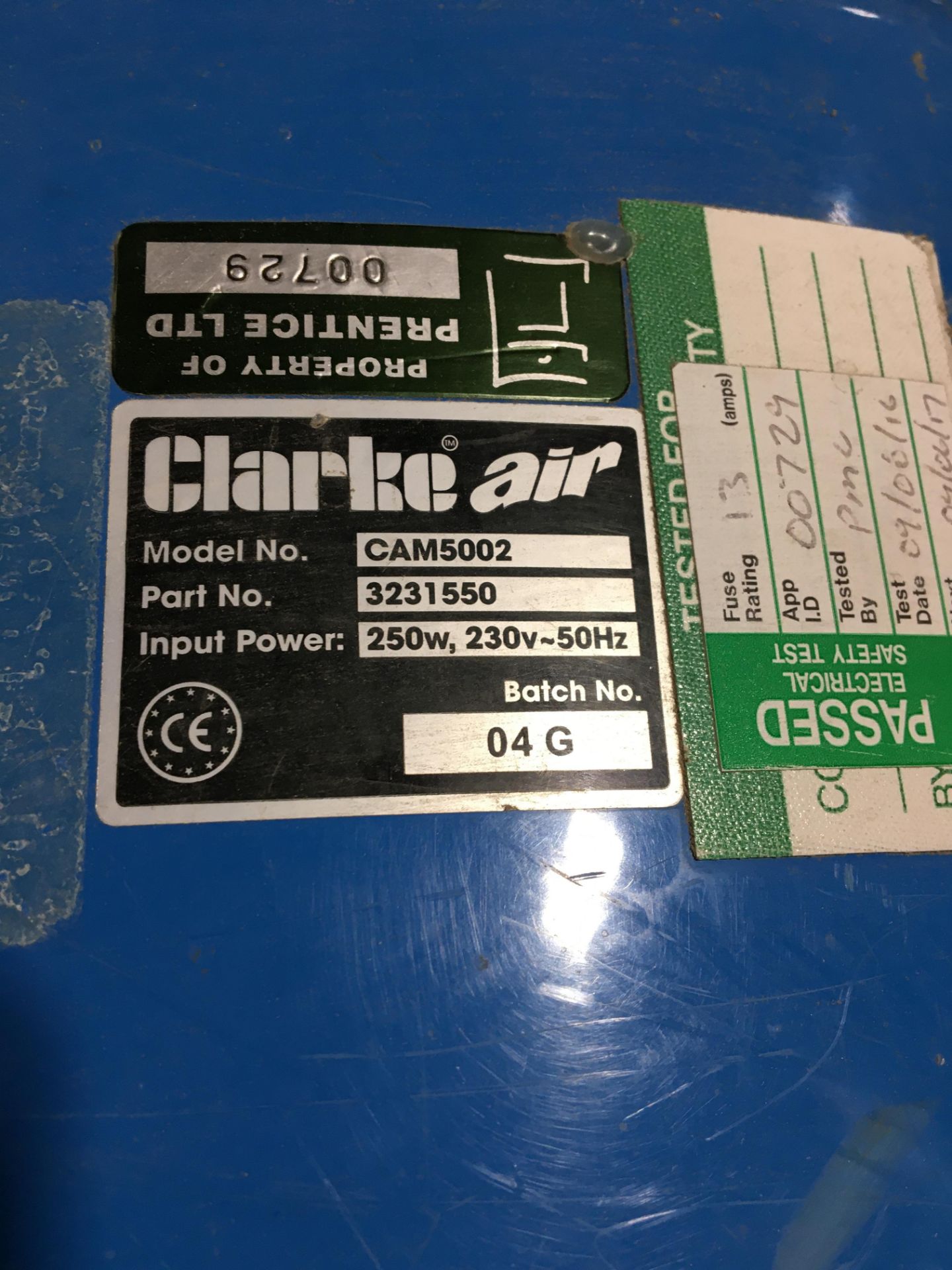 Clarke Air CAM5002 mobile 3 speed industrial fan (Location: Brent) - Image 2 of 2