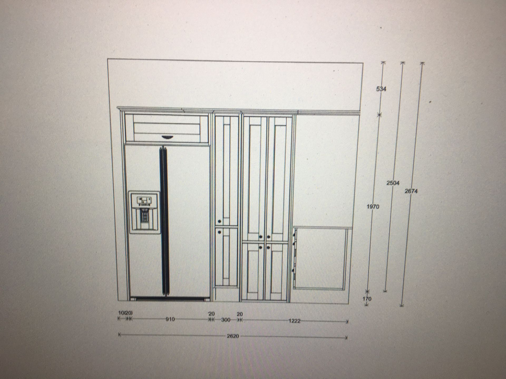 Complete "Grantham" framed 2-colour kitchen (Tall + Island - Charles Grey, Base + Wall - Pure - Image 10 of 13