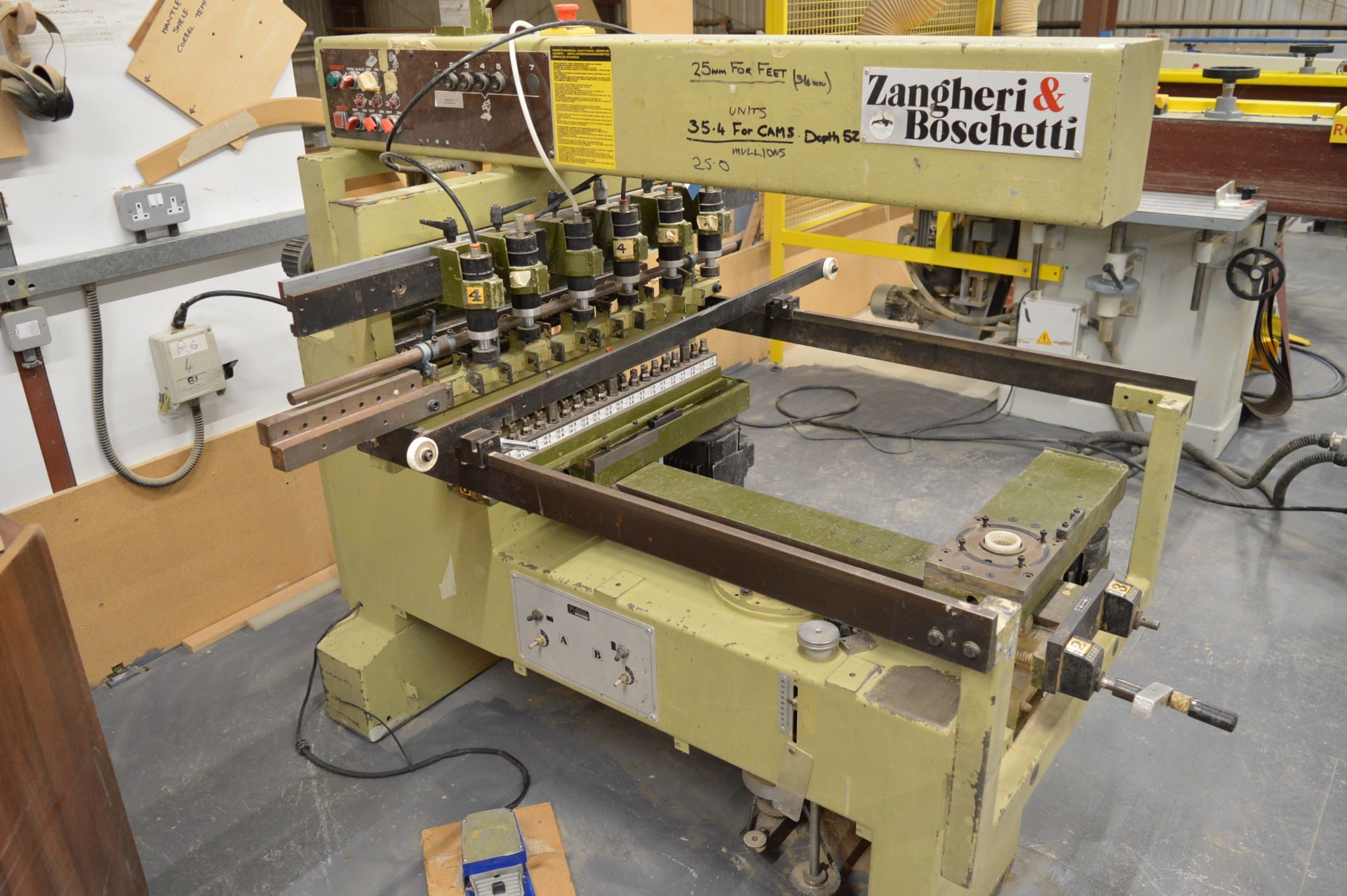 Zangheri & Boschetti, Type: Ligna multi head (21) horizontal drilling machine, Serial No. 452141 (