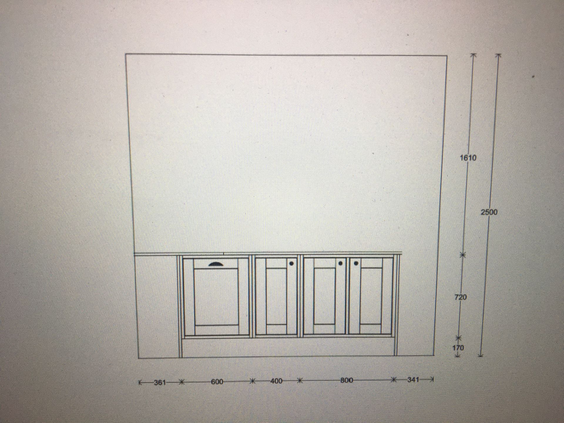 Complete "Grantham" framed 2-colour kitchen (Tall + Island - Charles Grey, Base + Wall - Pure - Image 9 of 13