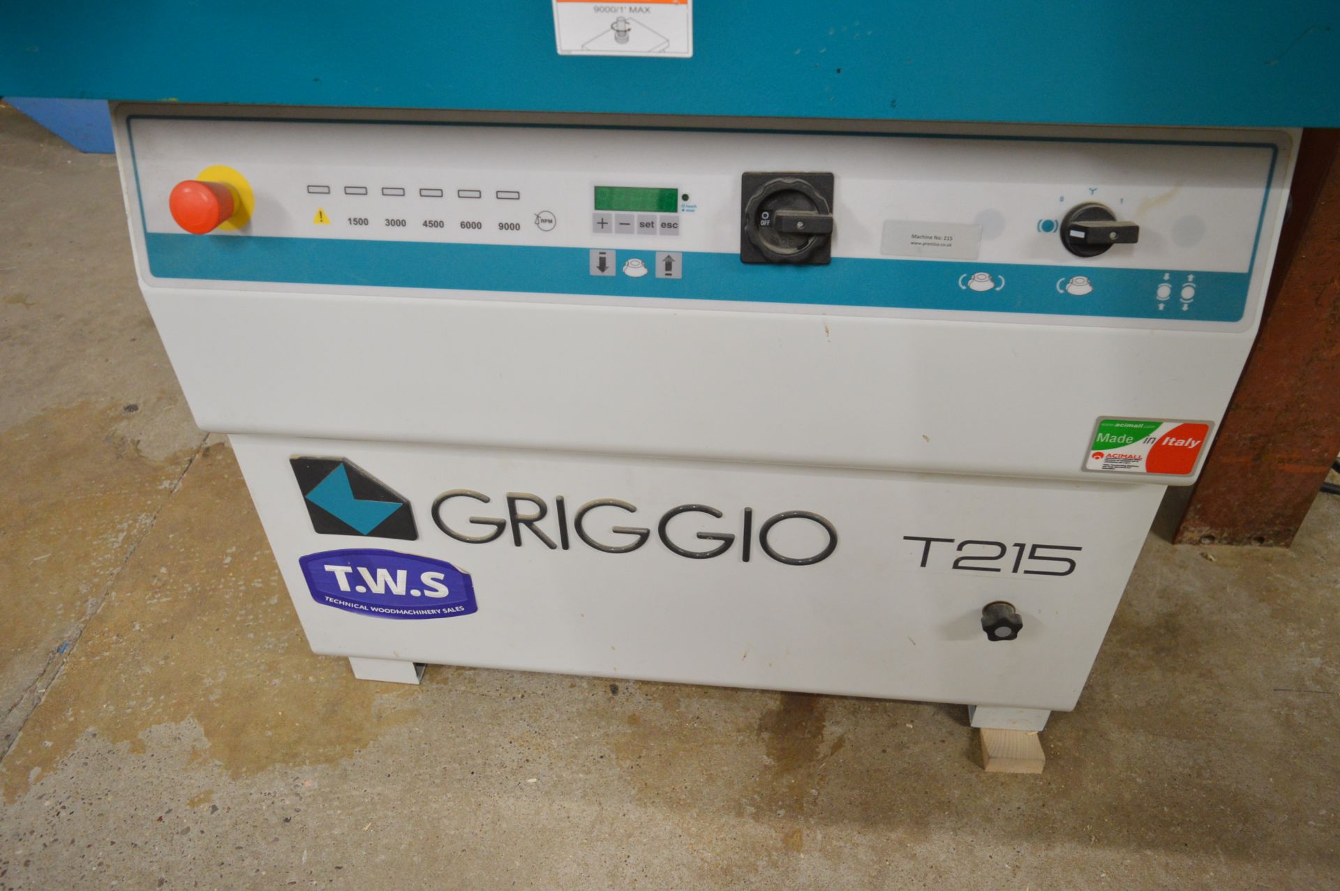Griggio T215 spindle moulder, Serial No. 14P810695460000 (2014), with Griggio GM4/34 3-roller - Image 2 of 6