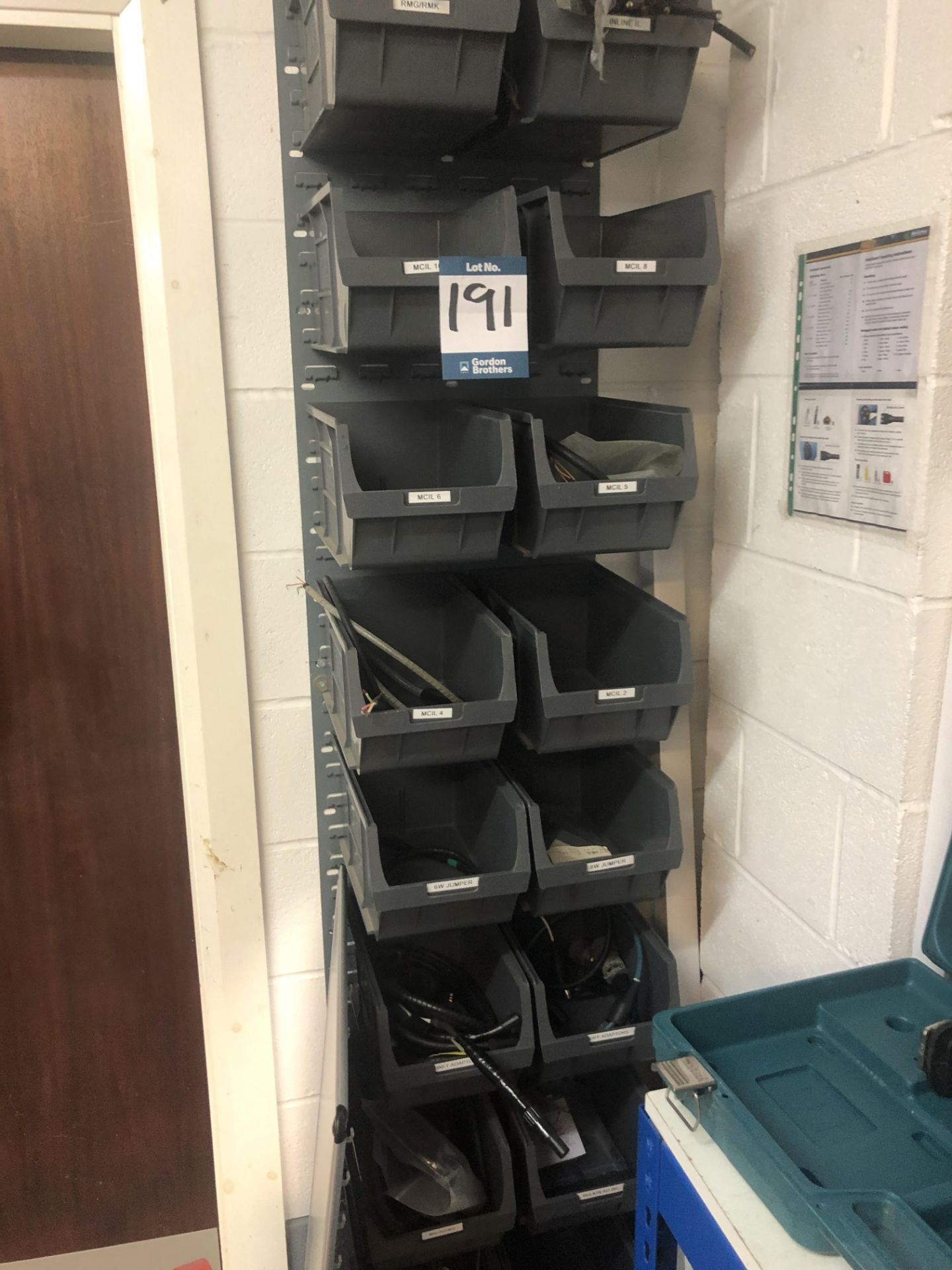 Miscellaneous under water connectors (sub-comms), bins and louvre wall mount