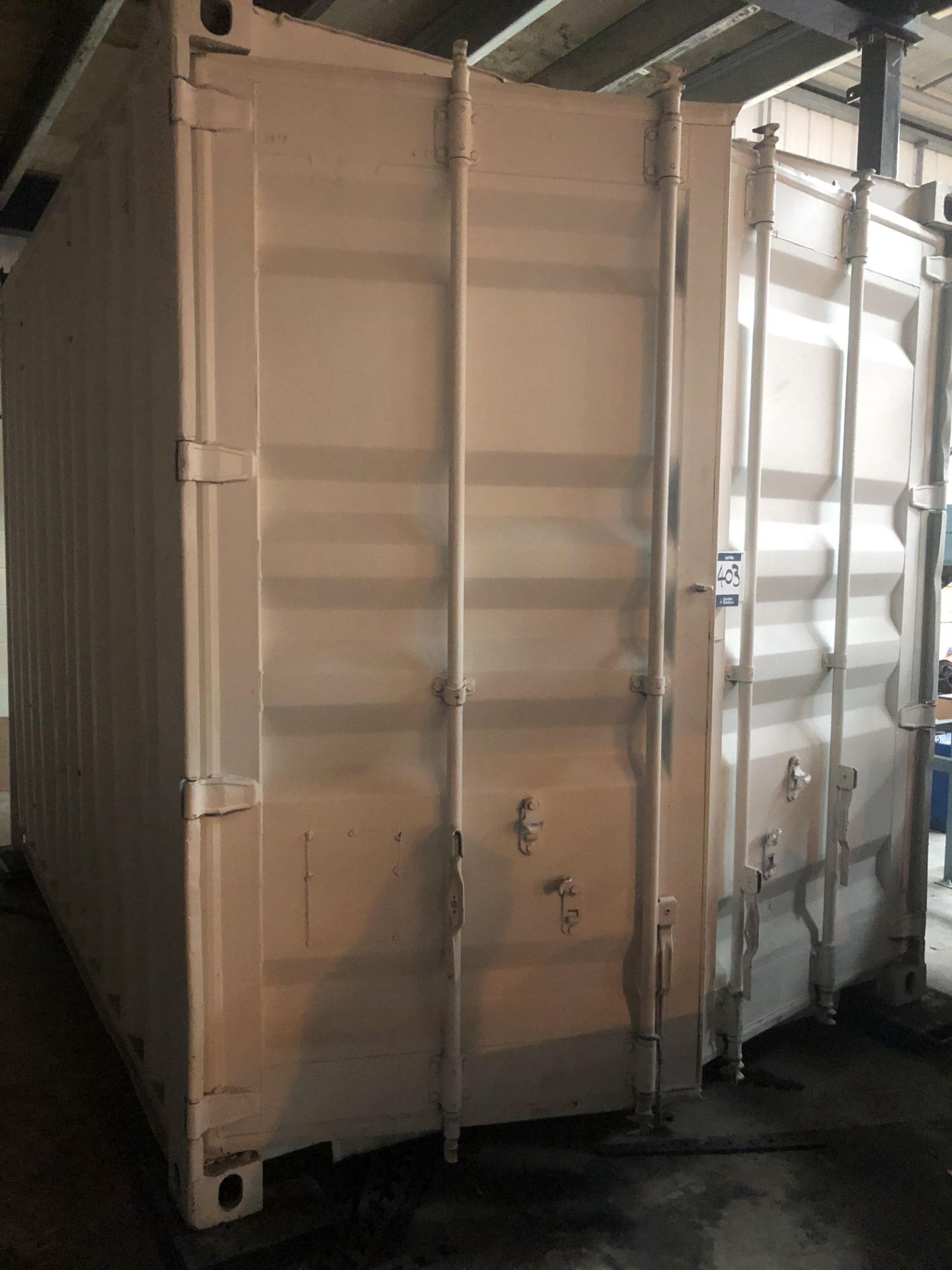 Double door, steel cargo container 3100 x 2440 x 2400mm (Purchaser responsible for removal and