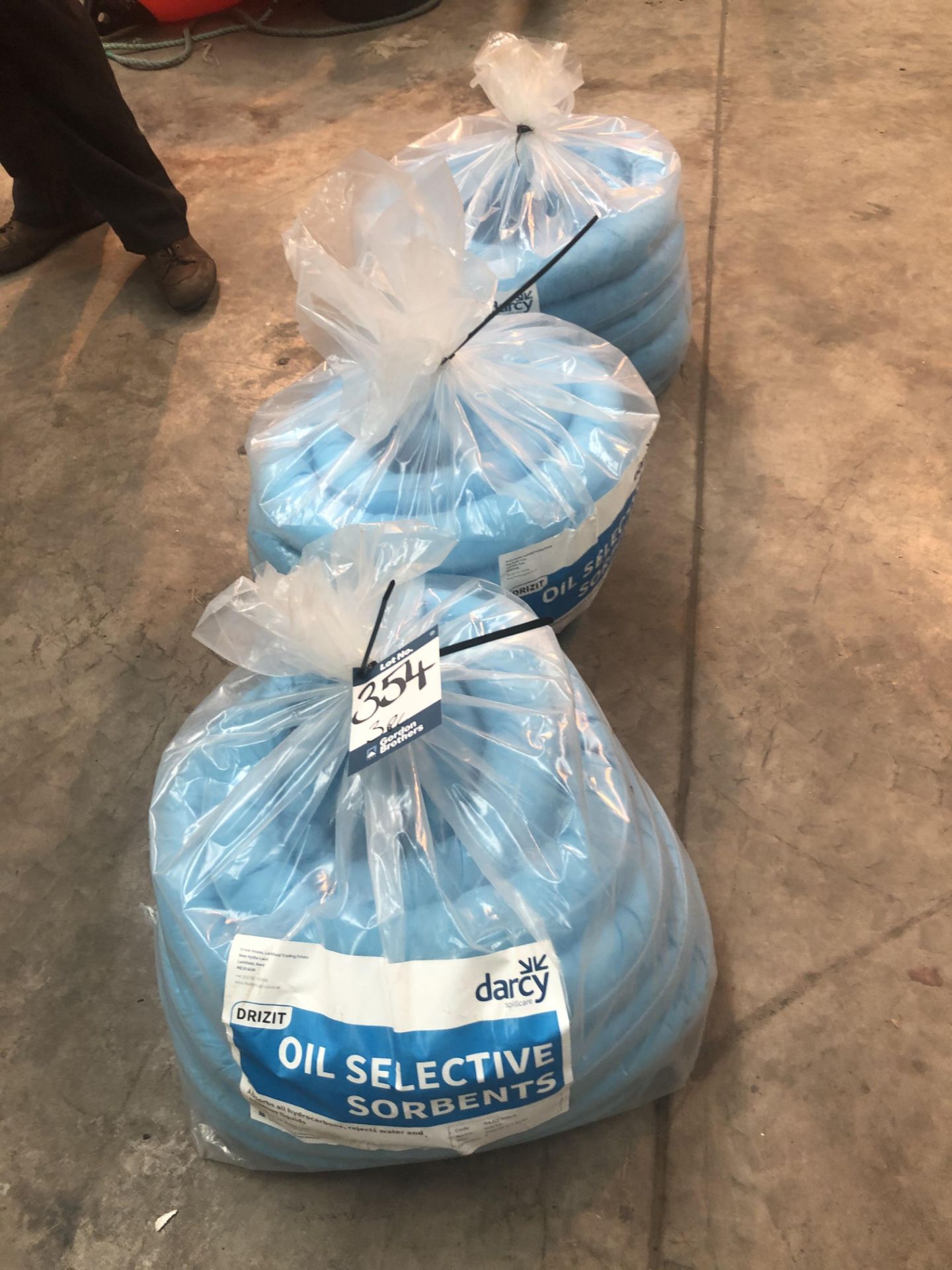 3 x bagged lengths of Darcy spill kit barrier rope