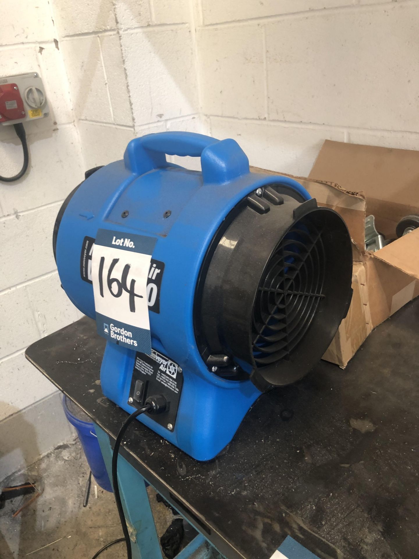 Miniveyor, VAF 200 fume extraction fan and ducting