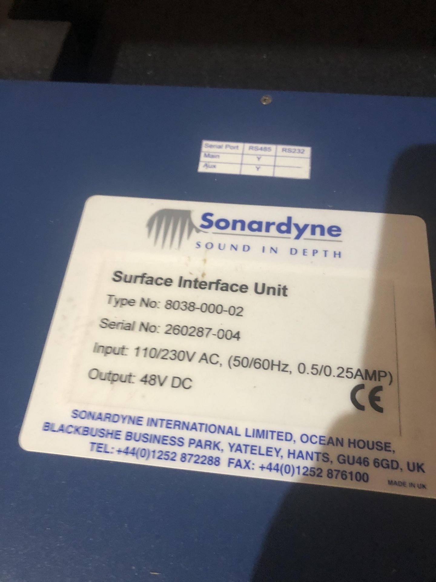 Sonardyne, USBL Scout with HF USBL transceiver, Model: 8024-000-04, Surface interface unit, Model - Image 2 of 2