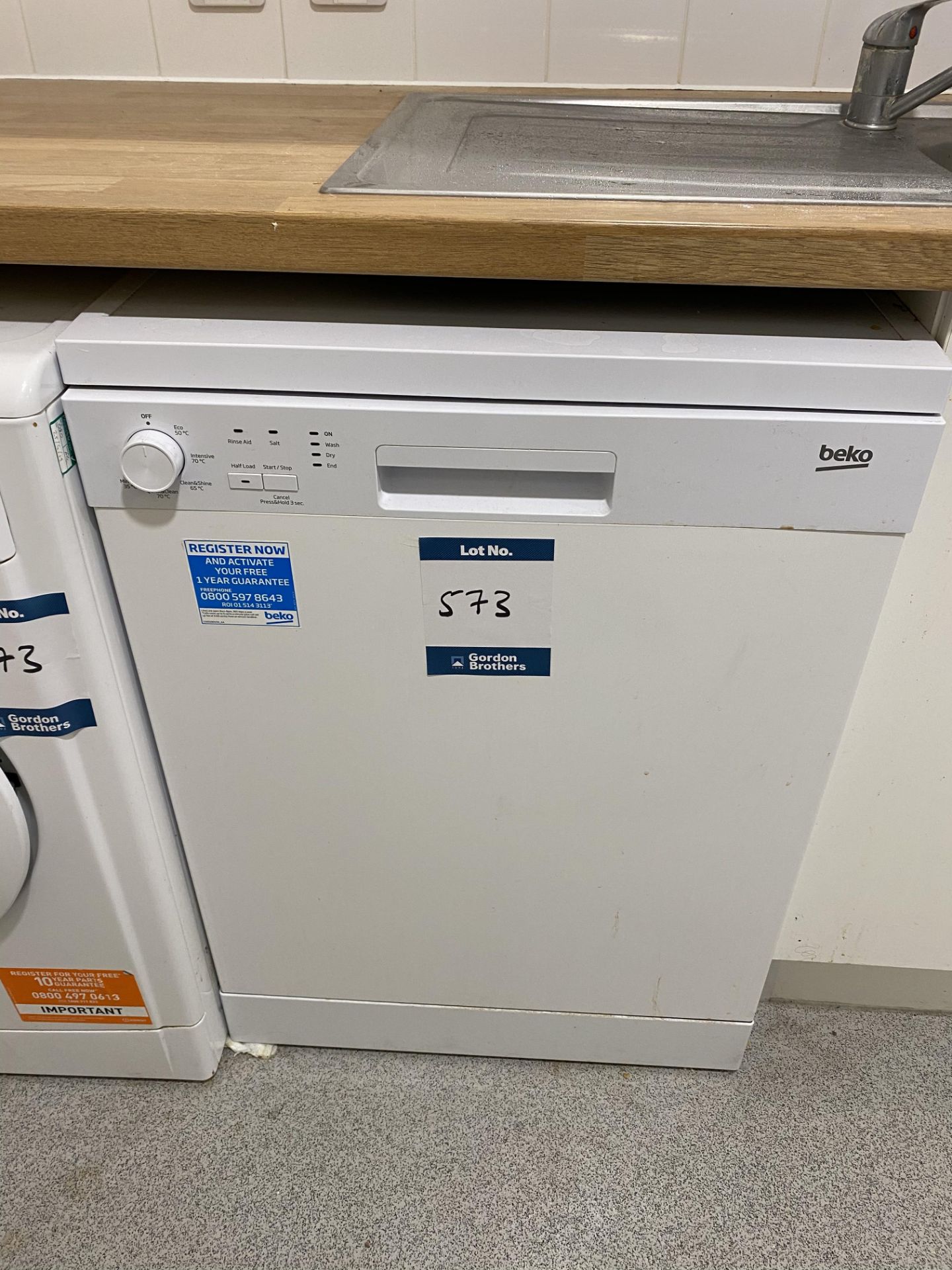 Indesit 1WDC6125 washing machine, Beko ARTIO dishwasher and Fridgemaster tall larder fridge - - Image 2 of 4