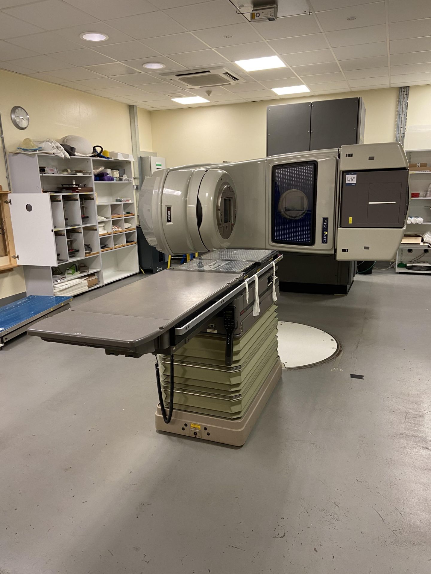 Varian clinac 23EX linear accelerator with Exact carbon fibre & stainless steel patient bed,