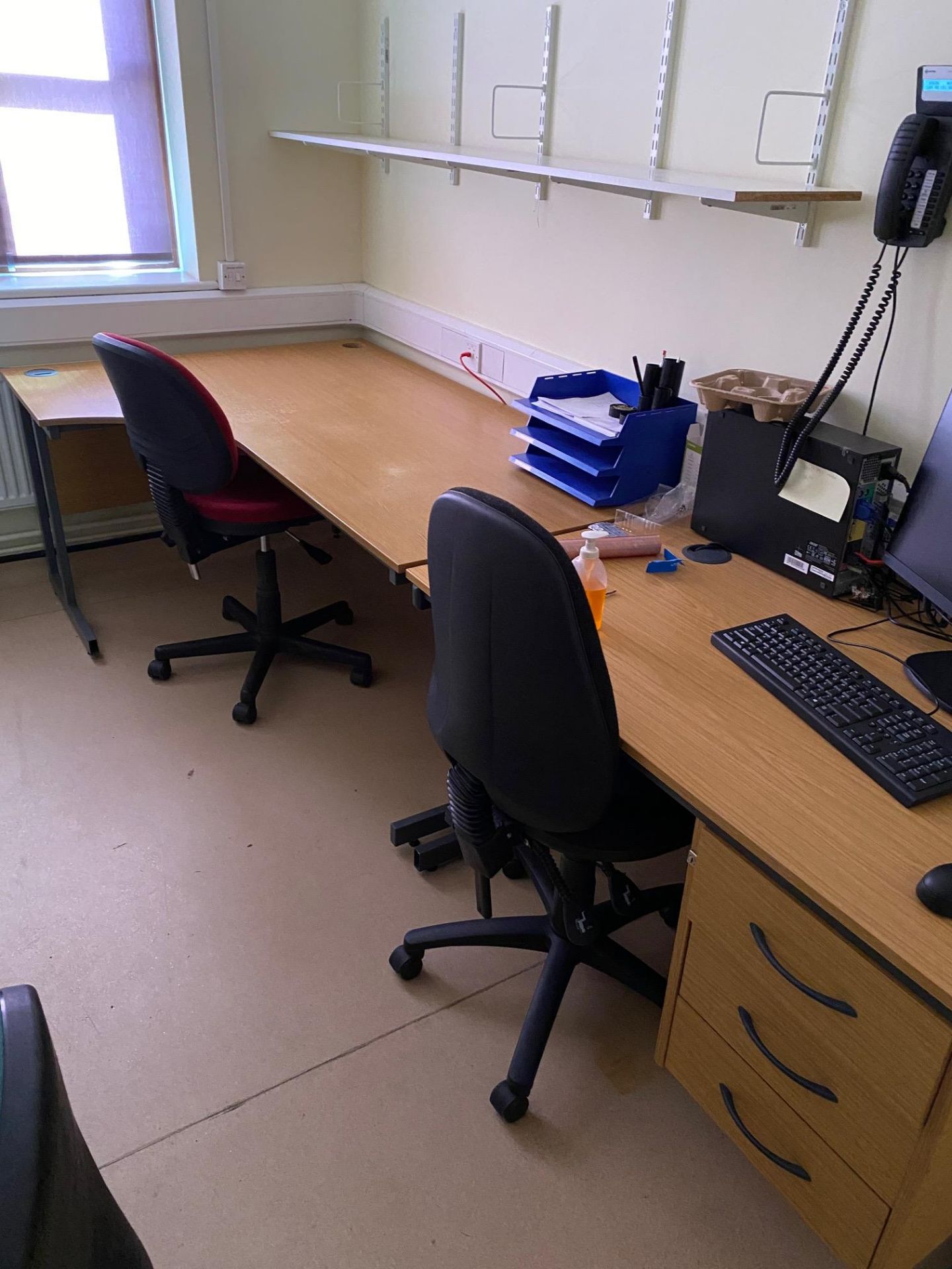 Furniture throughout Equine Clinic offices: 27 x Eugo workstations, 19 x tables, 32 x pedestals, 3 x - Image 12 of 26