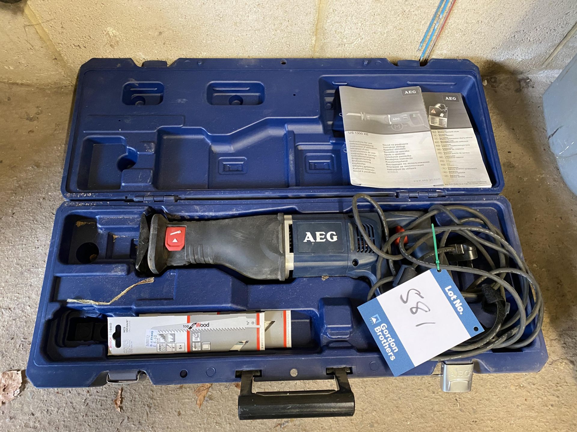 AEG US1300XE Replicating saw 240 volt, in case - located Workshop