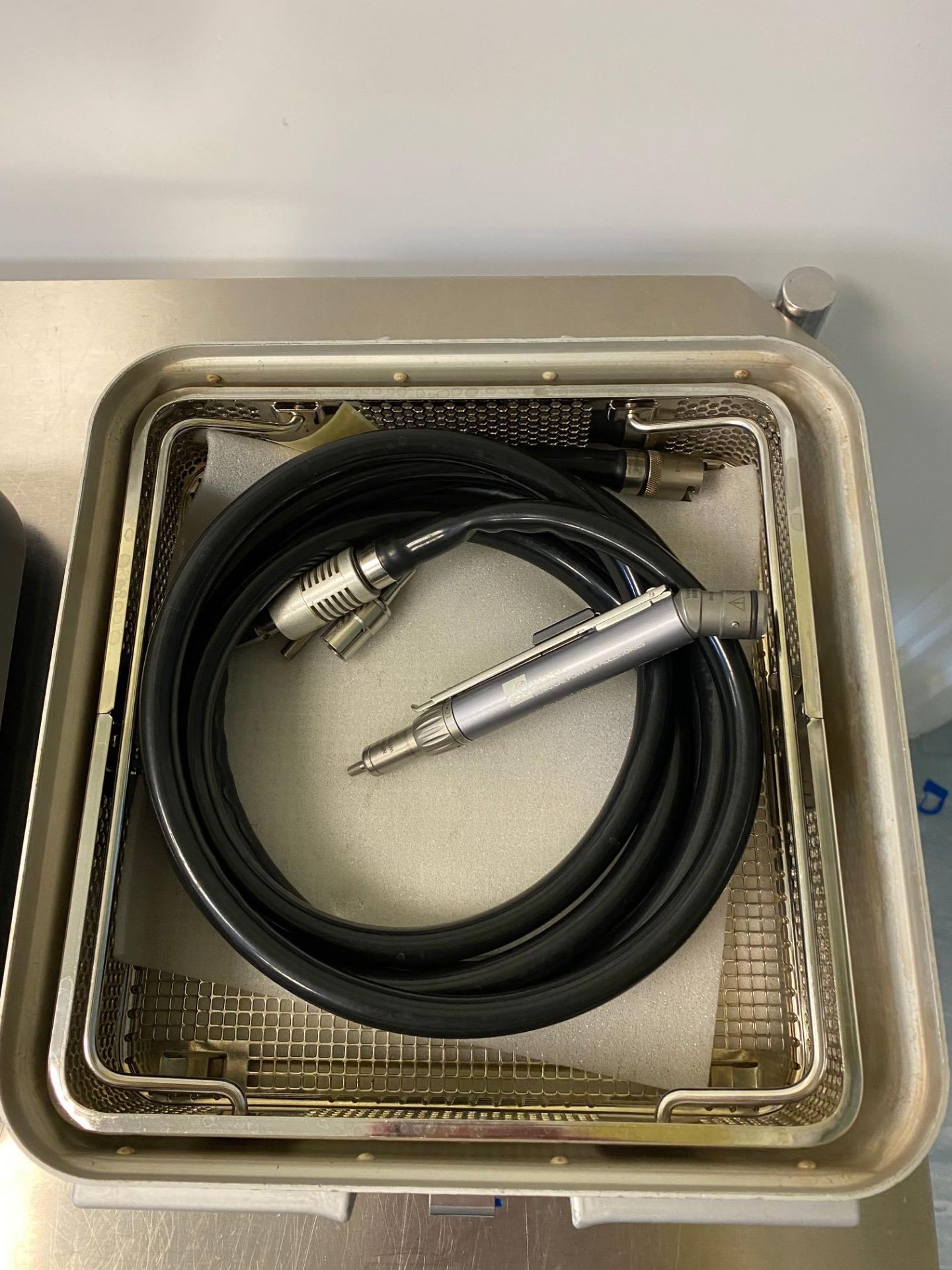 Aesculap surgical storage container with Busa BSP micro high speed air drill - Please note container - Image 2 of 5
