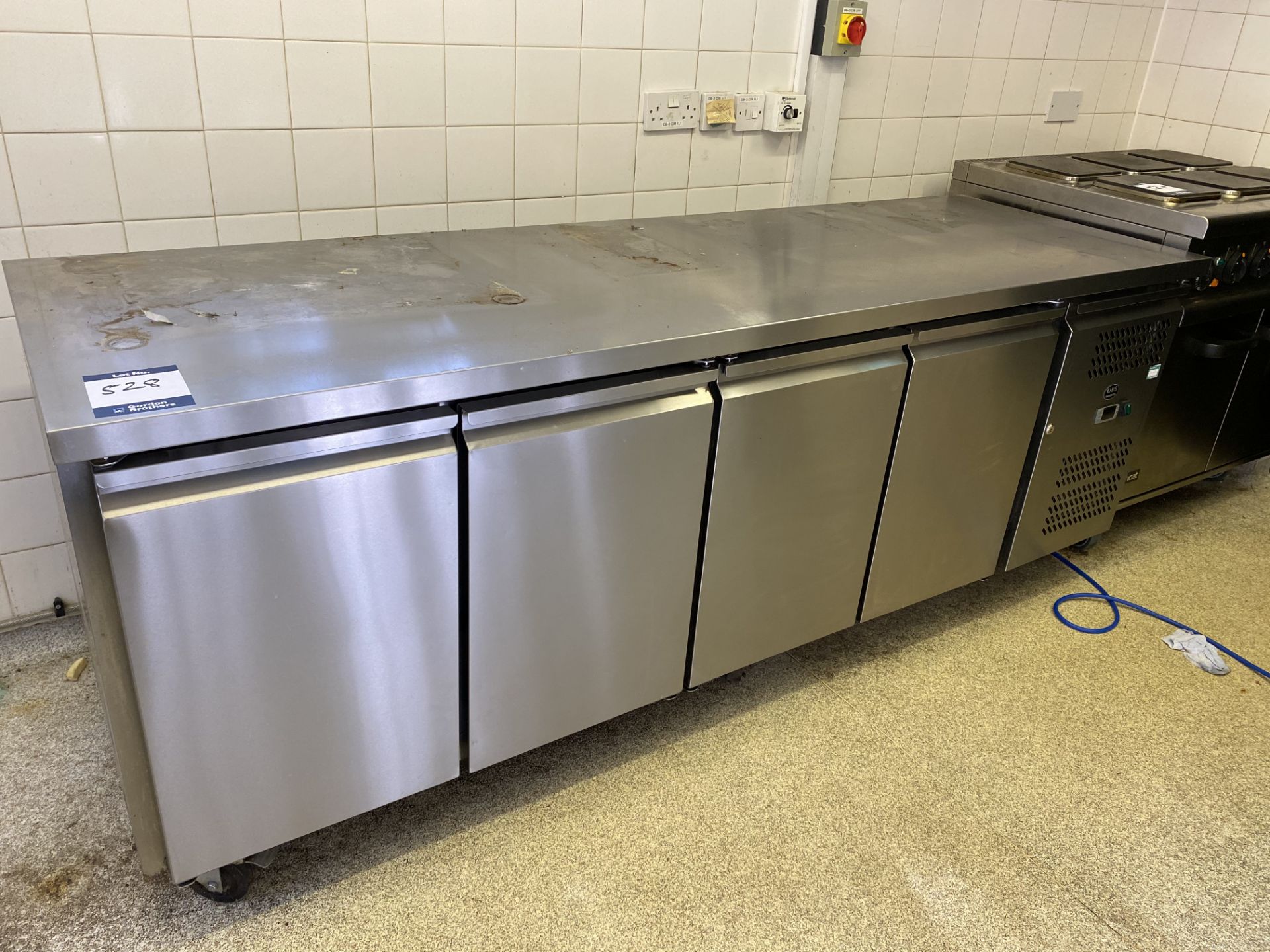 King L7250R HD mobile stainless refrigerator counter 4 door (2014) - located Visitor Centre Canteen