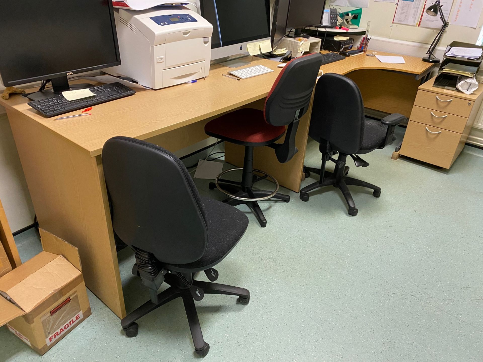 Furniture throughout Equine Clinic offices: 27 x Eugo workstations, 19 x tables, 32 x pedestals, 3 x - Image 10 of 26