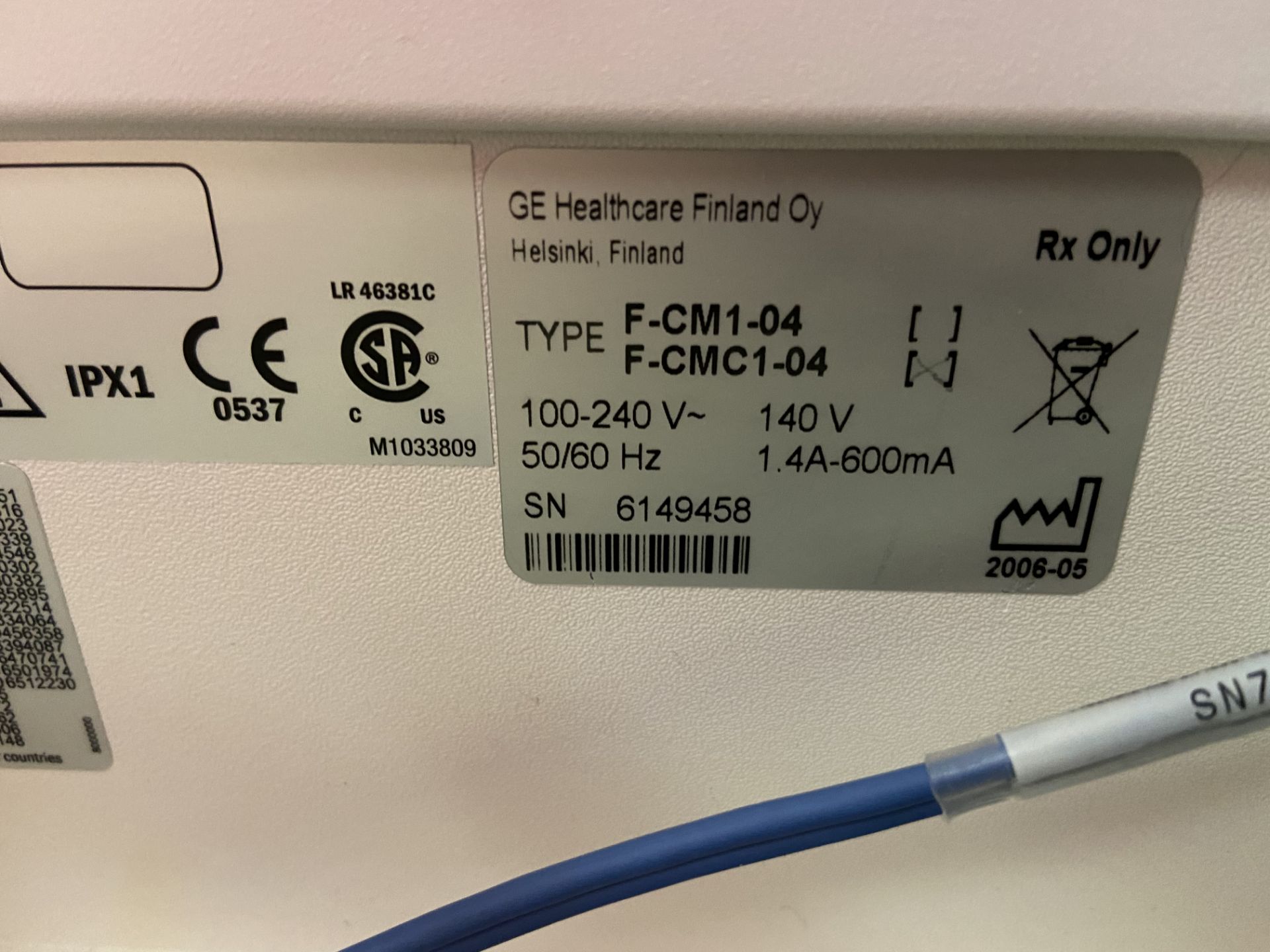 Datex Ohmeda S-5 patient monitor. S/No. 4352231, S/No. 6149458 (Qty 2) - in Small Animal Clinic - Image 3 of 3