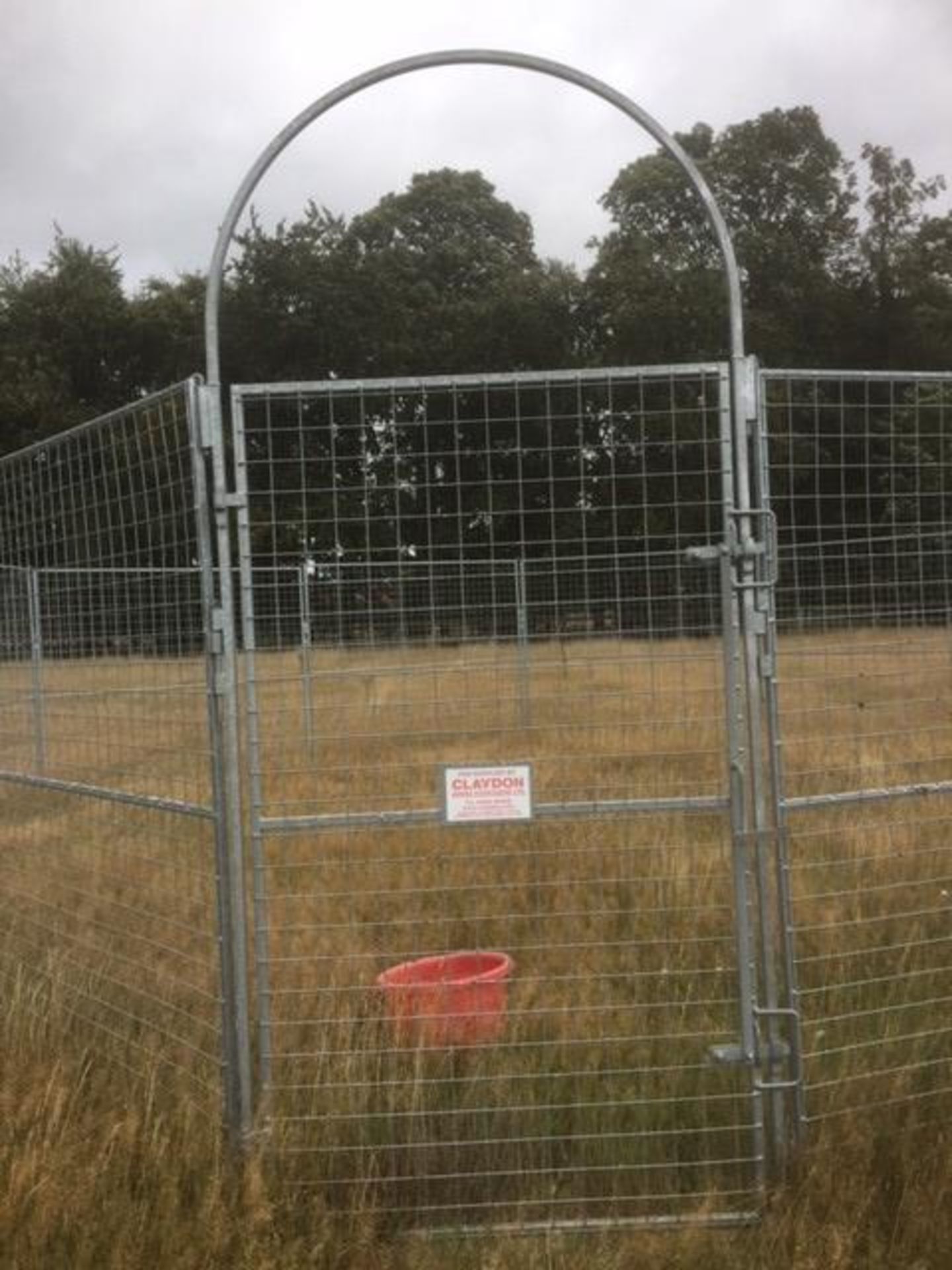 Claydon galvanised steel 11 section animal exercise enclosure with gate - located Stables Area, Rear - Image 2 of 2