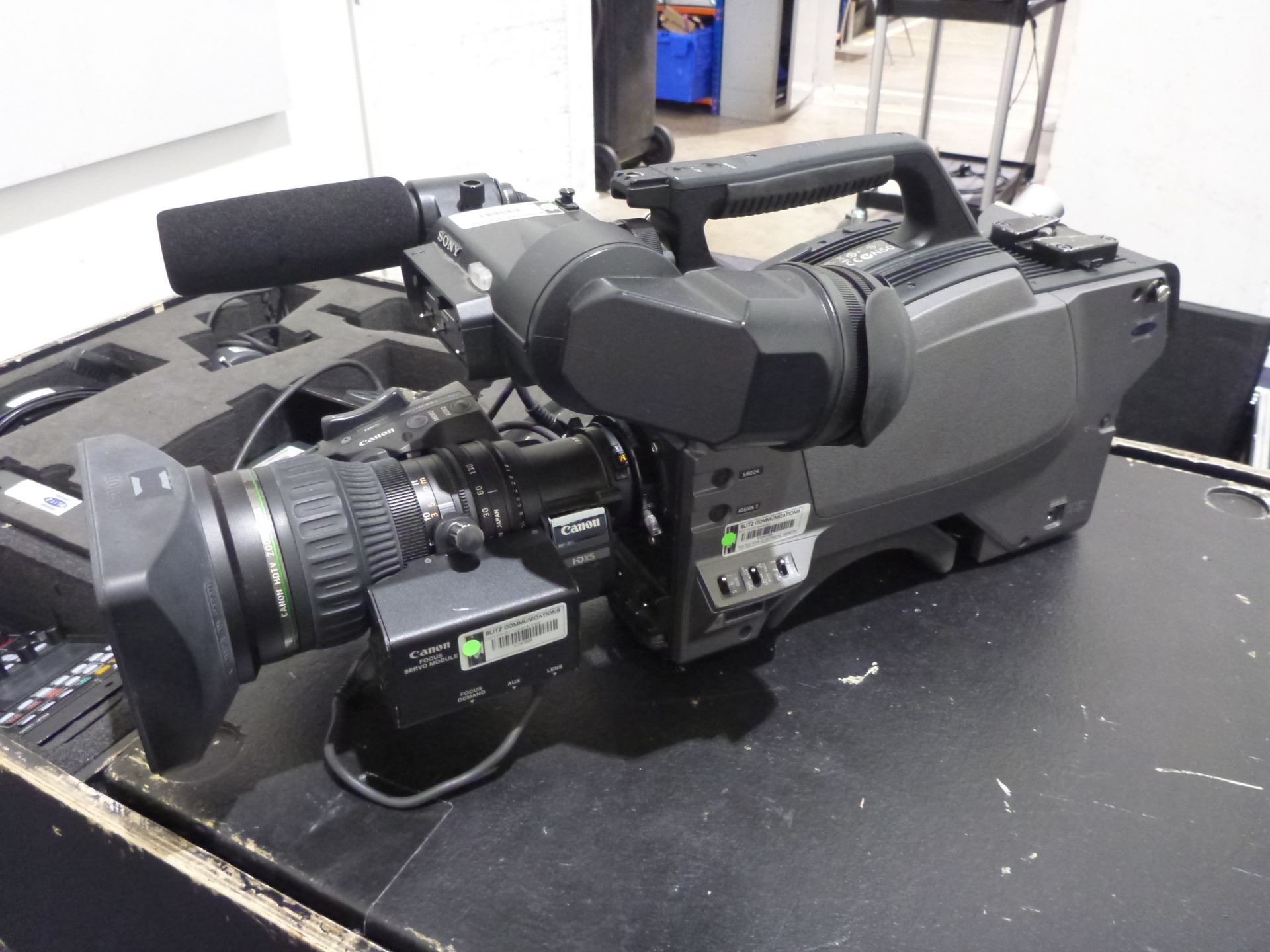 Sony HD Colour Broadcast Camera, Model HXC-100, S/N 40246, Camera includes Canon HDTV zoom lens (