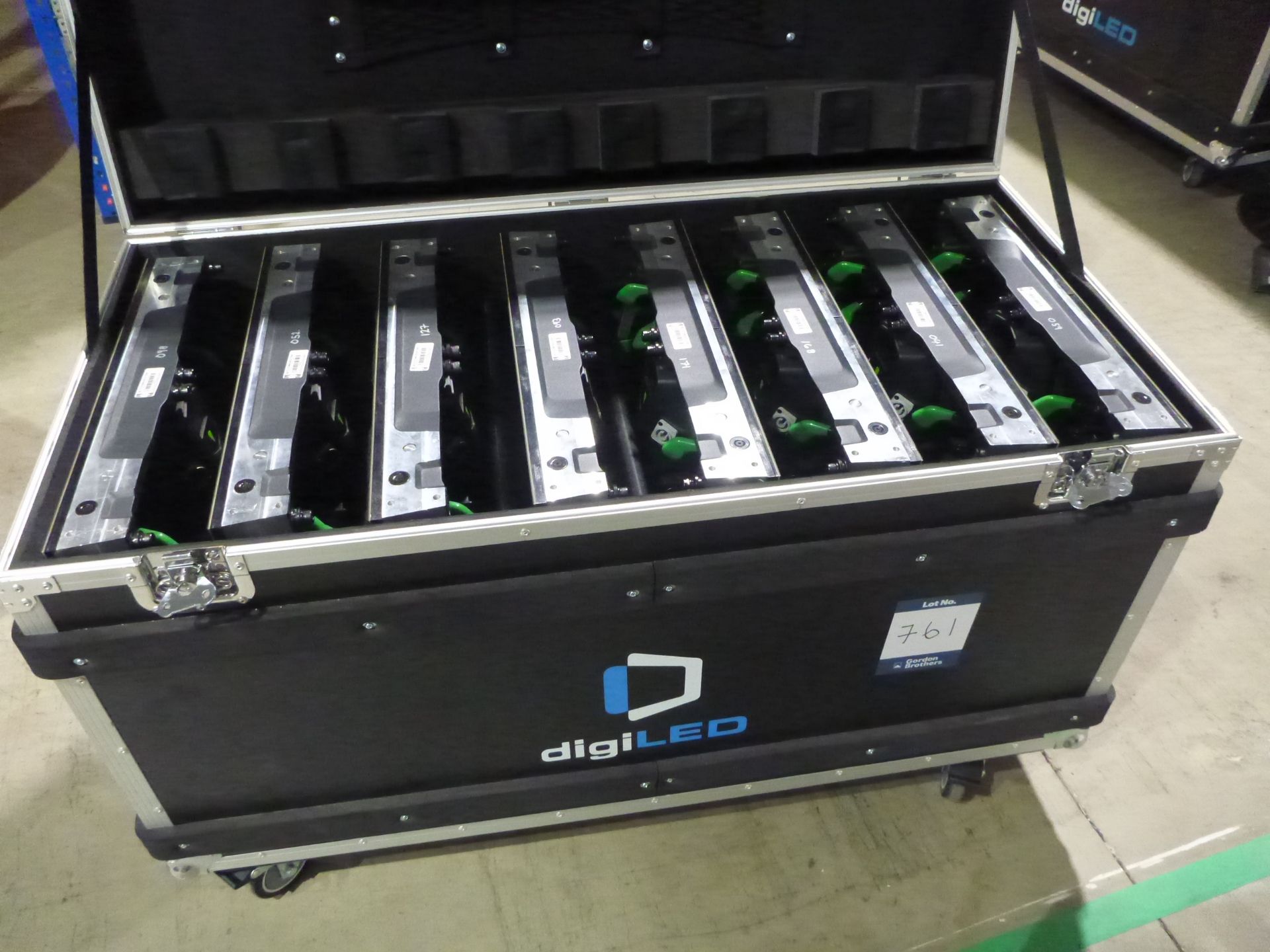 DigiLED x-Tek 2600 LED Modules (Green) Qty 8 off in flight case. Note tiles only no cables (Please