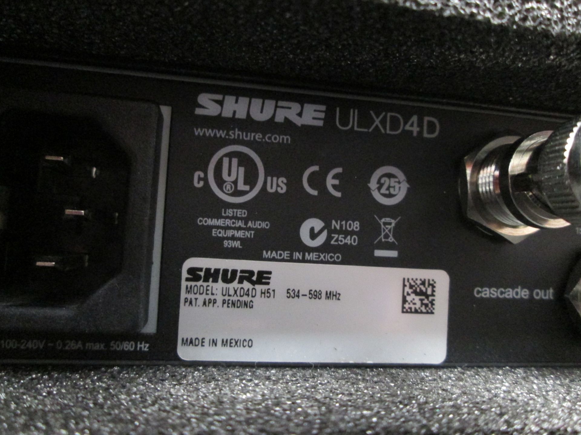 Shure ULXD4D Radio System in Handbag (Qty 2) To include 1 x ULXD4D digital wireless receiver (H51 - Image 5 of 11