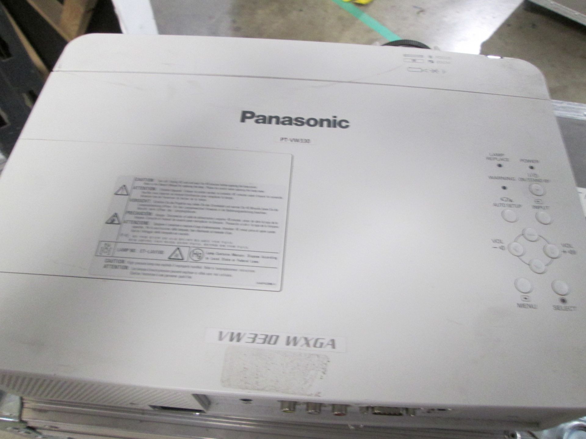 Panasonic PT-VW330EA LCD Projector, S/N DC3250247, YOM 2013. In flight case - Image 2 of 5