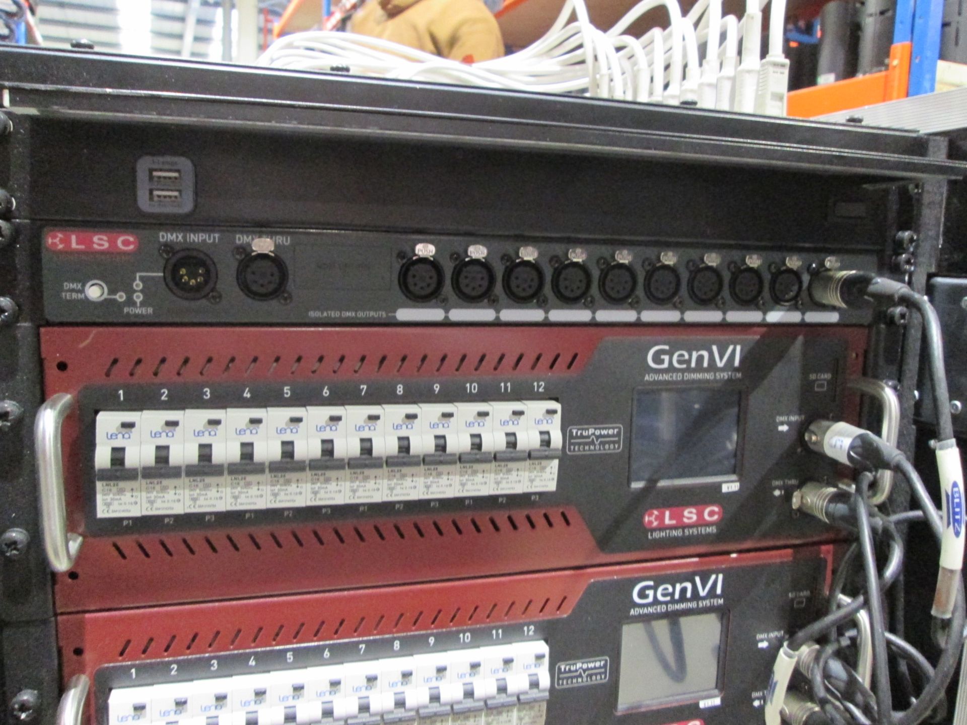 LSC Lighting Systems GenVI 48 Channel Dimmer Hot Power Rack with LSC DMX in/ out rack, 32A 3ph & 3 x - Image 2 of 11
