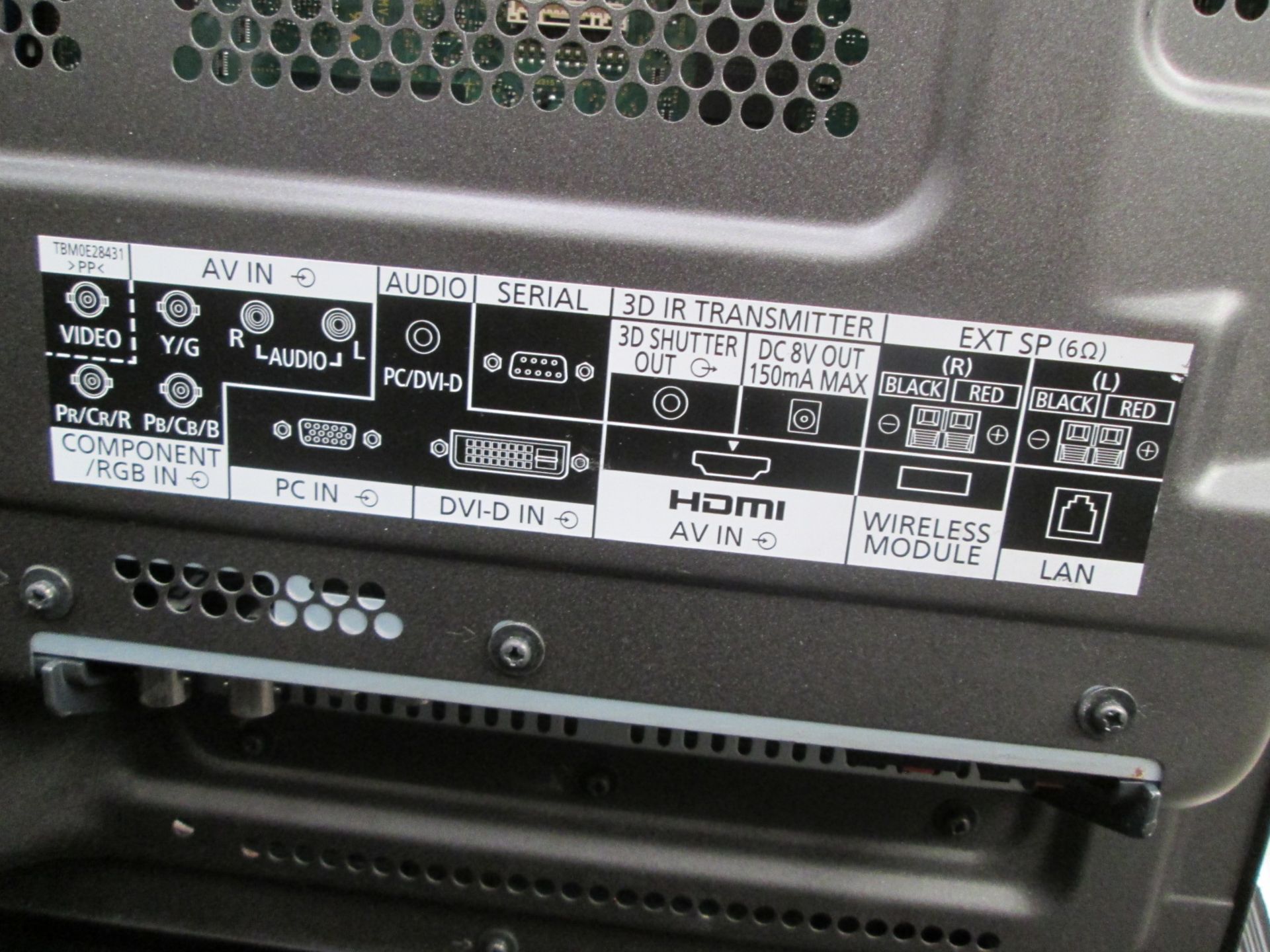 Panasonic 50" Colour Monitor, Model TH-50PF50E, S/N 209273130027AAA, Includes flight case, - Image 2 of 4